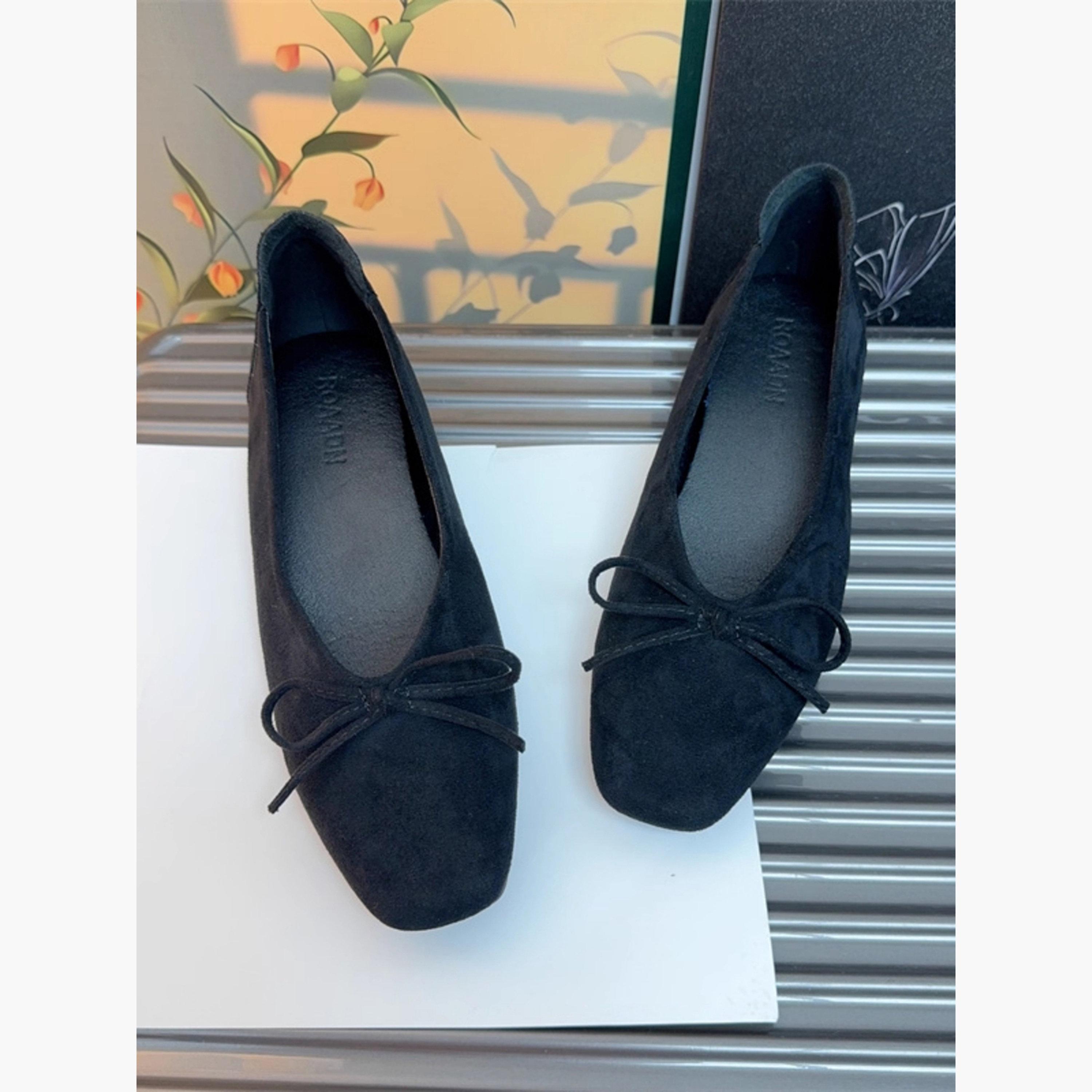 Take Two Women Black Bow Detail Flat Shoes-women-shoes-ballerinas-image-2
