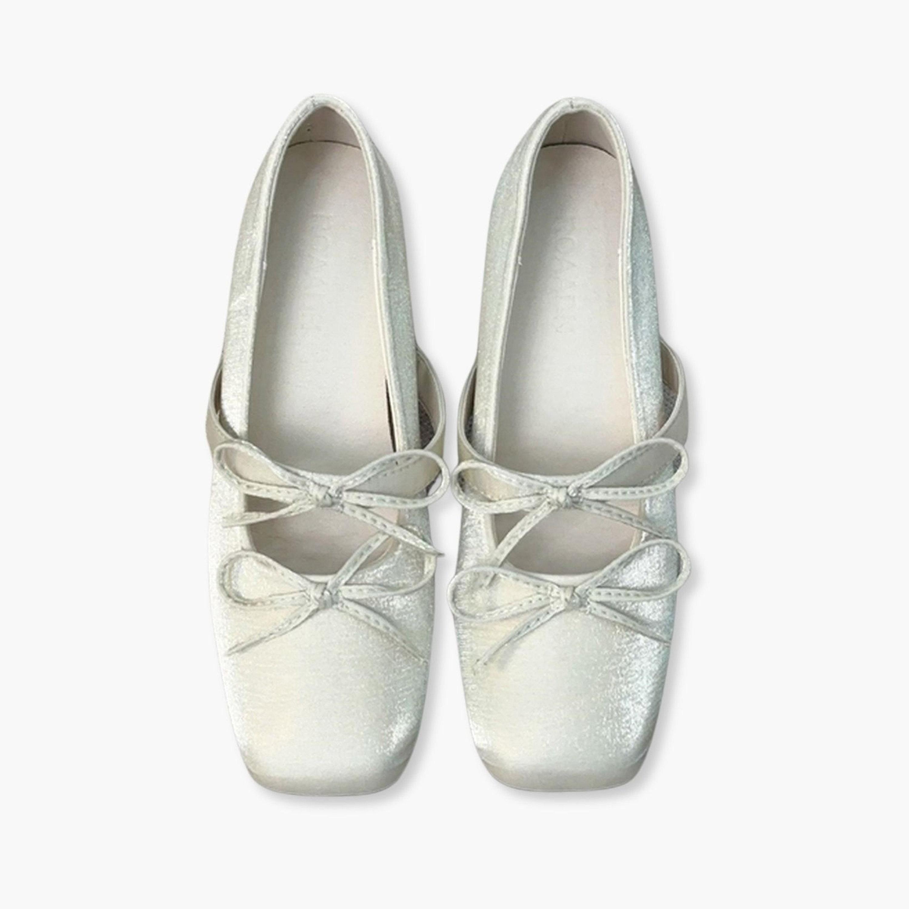 حذاء فلات بمقدمة مربعة وتفاصيل فيونكة-women-shoes-ballerinas-image-1