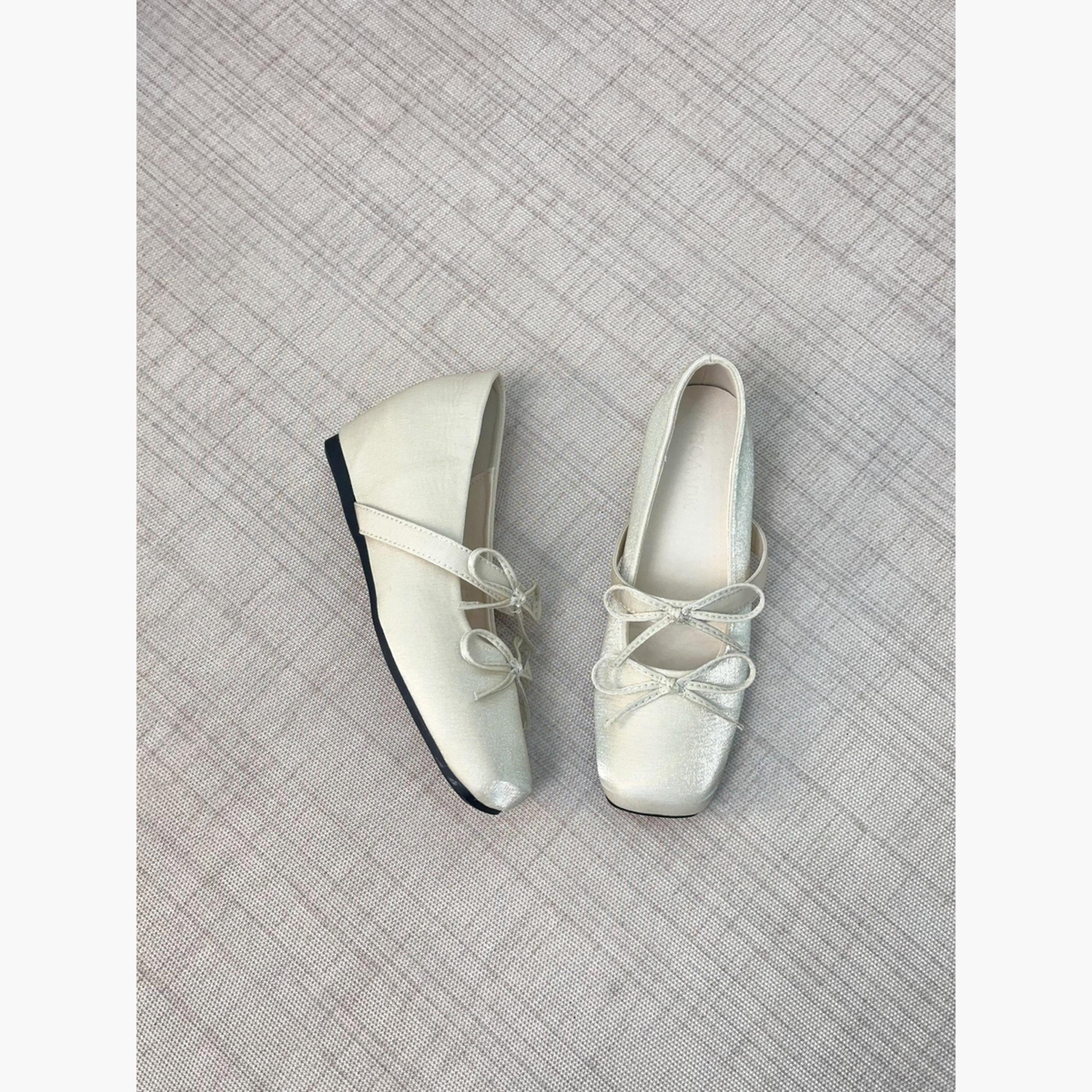 حذاء فلات بمقدمة مربعة وتفاصيل فيونكة-women-shoes-ballerinas-image-5
