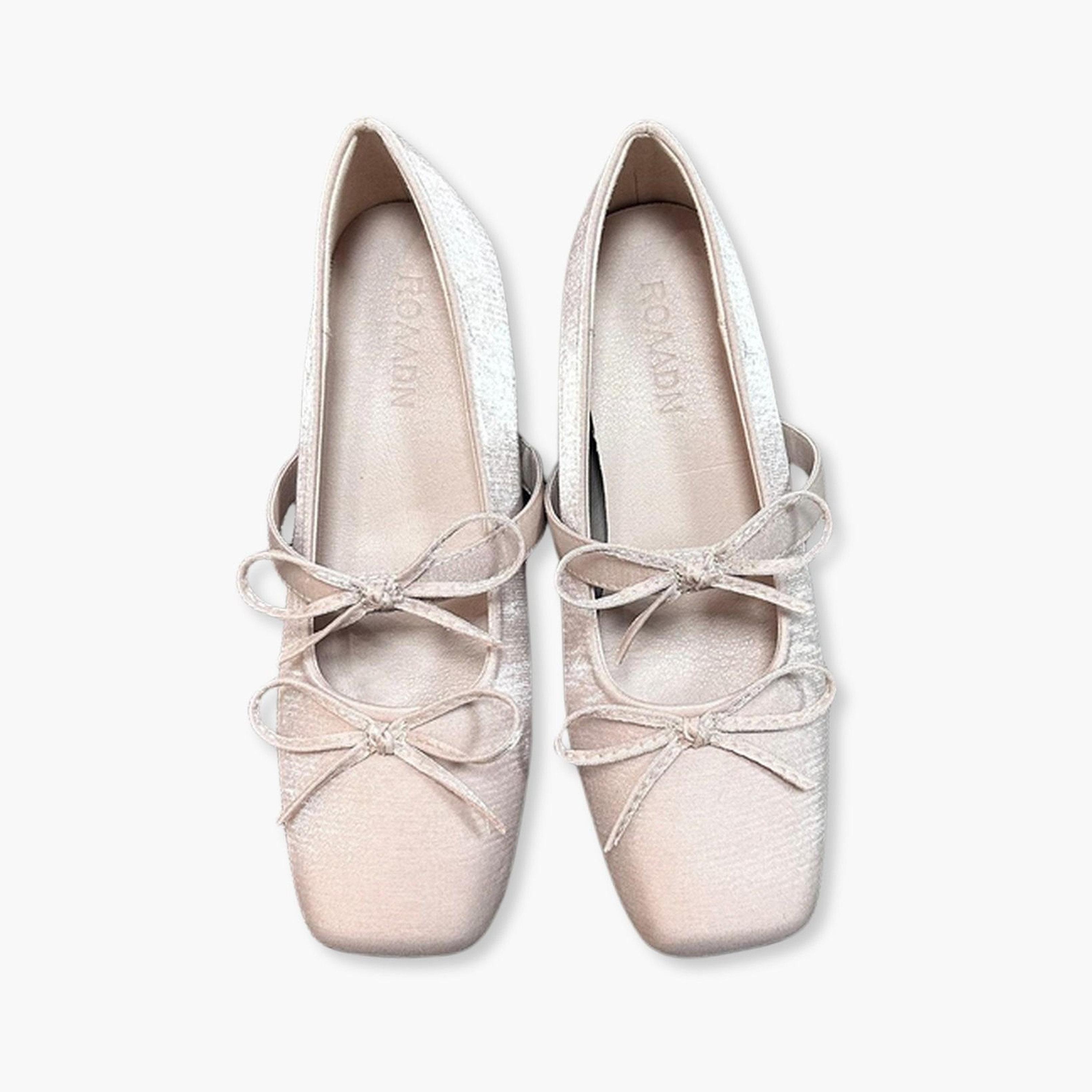 حذاء فلات بمقدمة مربعة وتفاصيل فيونكة-women-shoes-ballerinas-image-1
