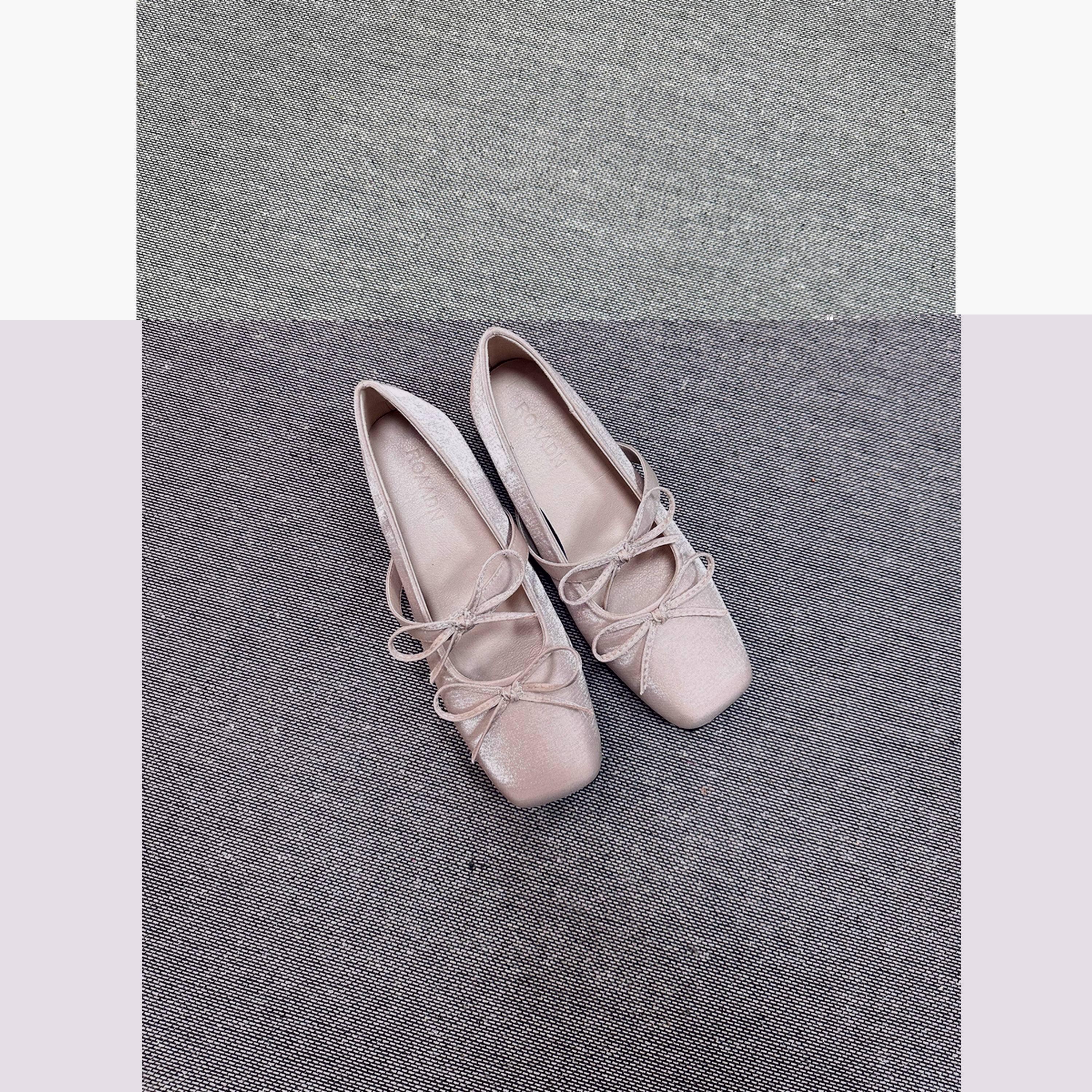 حذاء فلات بمقدمة مربعة وتفاصيل فيونكة-women-shoes-ballerinas-image-2