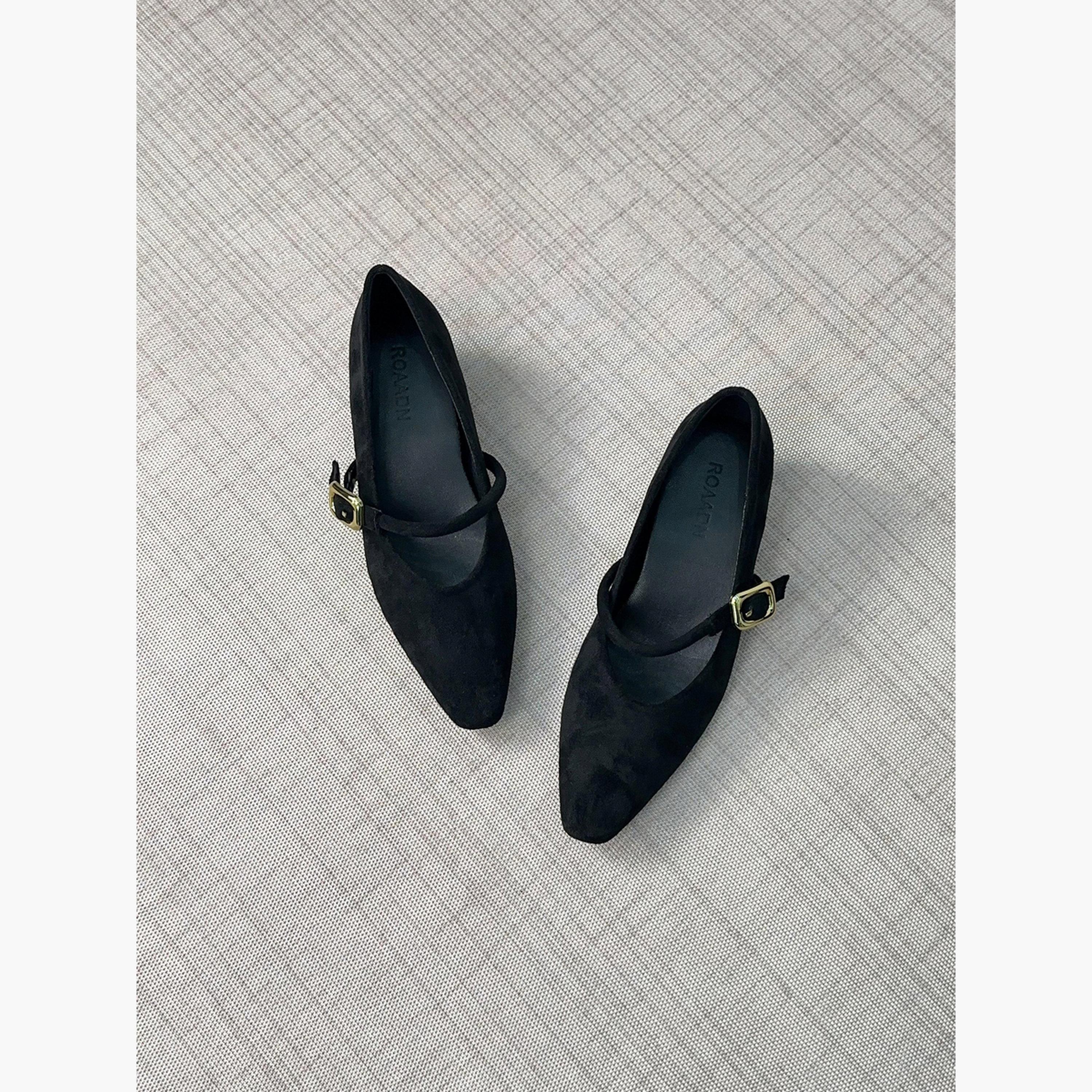 Take Two Women Black Suede Mary Jane Shoes-women-shoes-sandals-flats-image-3