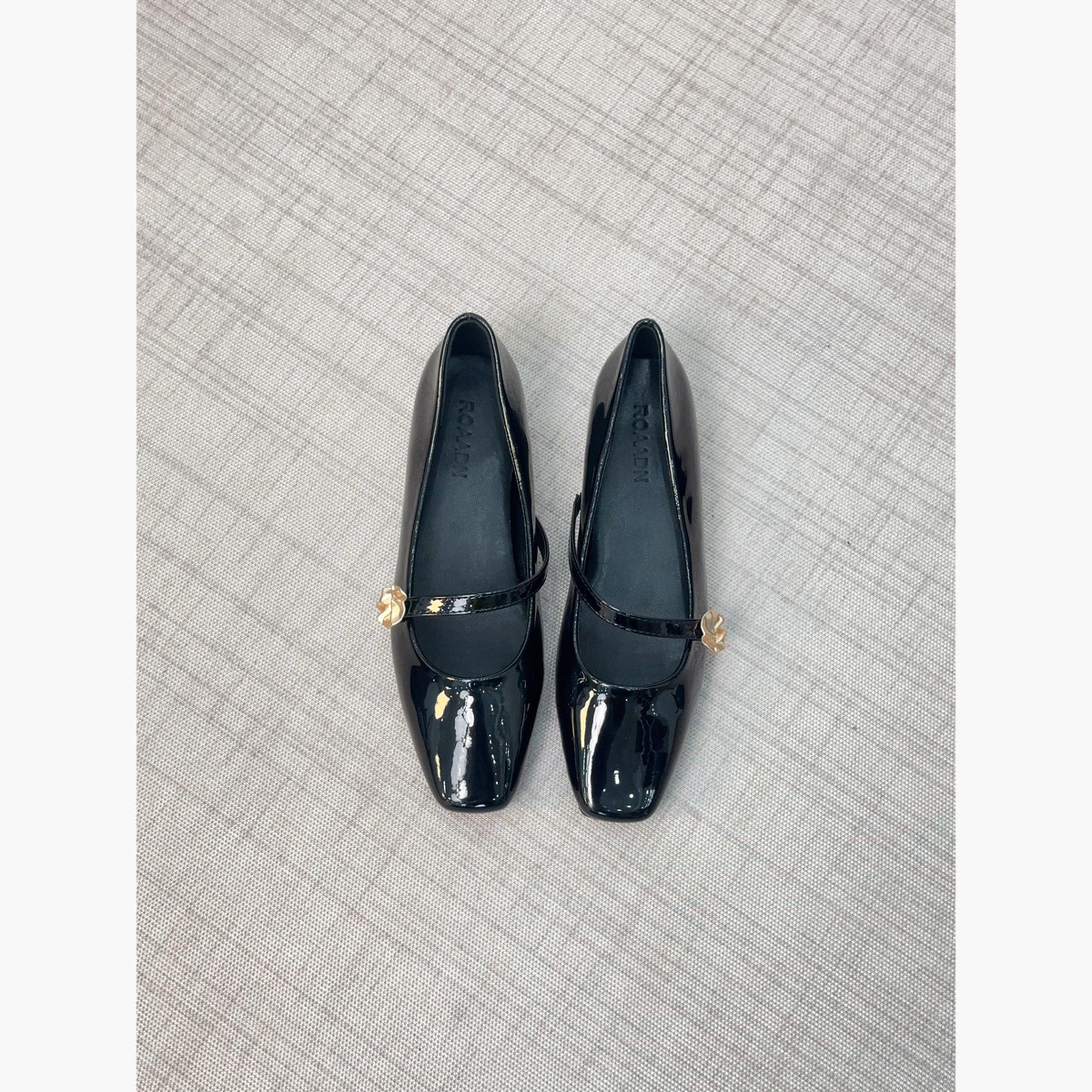Take Two Women Black Patent Leather Mary Jane Shoes-women-shoes-sandals-flats-image-2