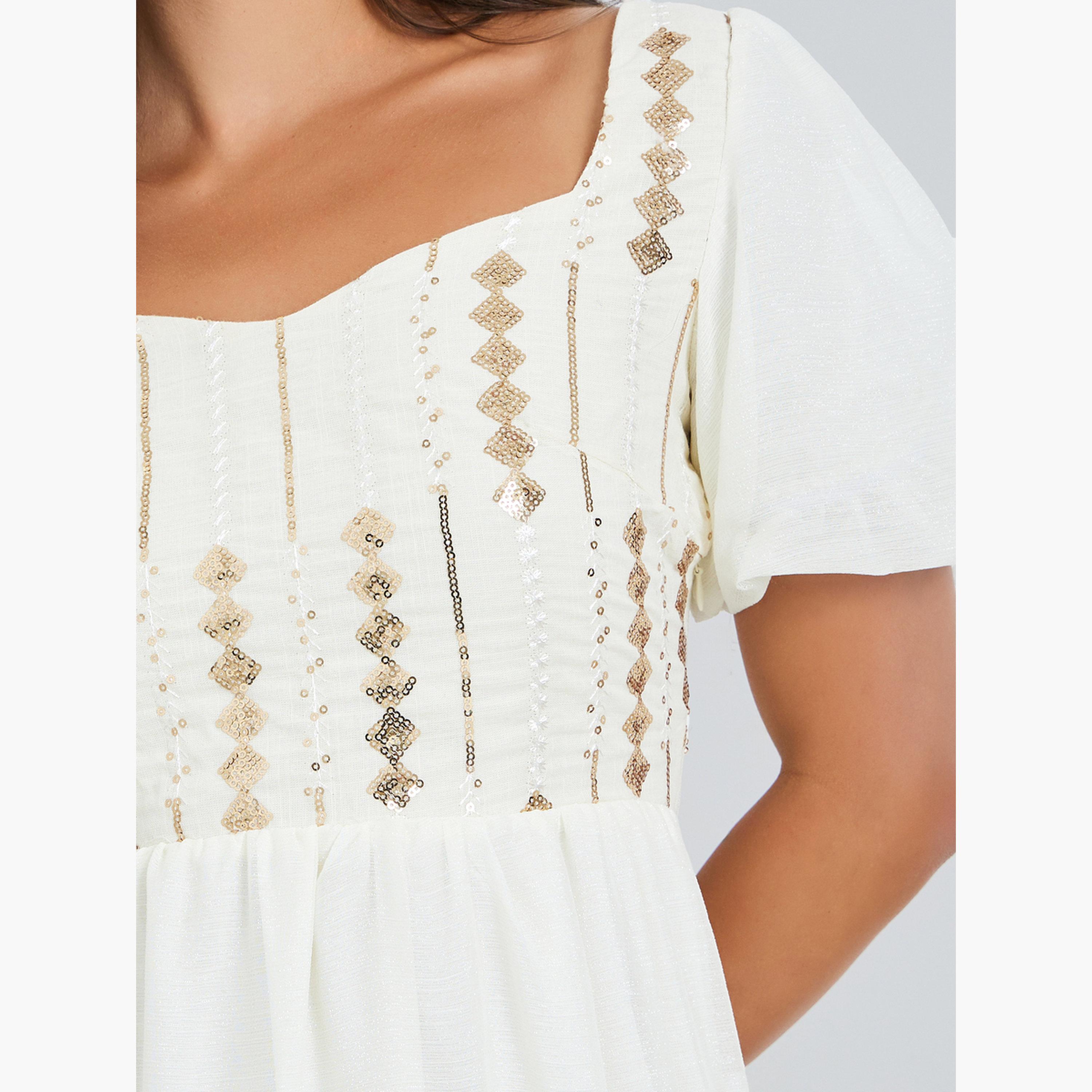فستان طويل مطرز بأكمام منفوخة-women-clothing-dresses-image-5