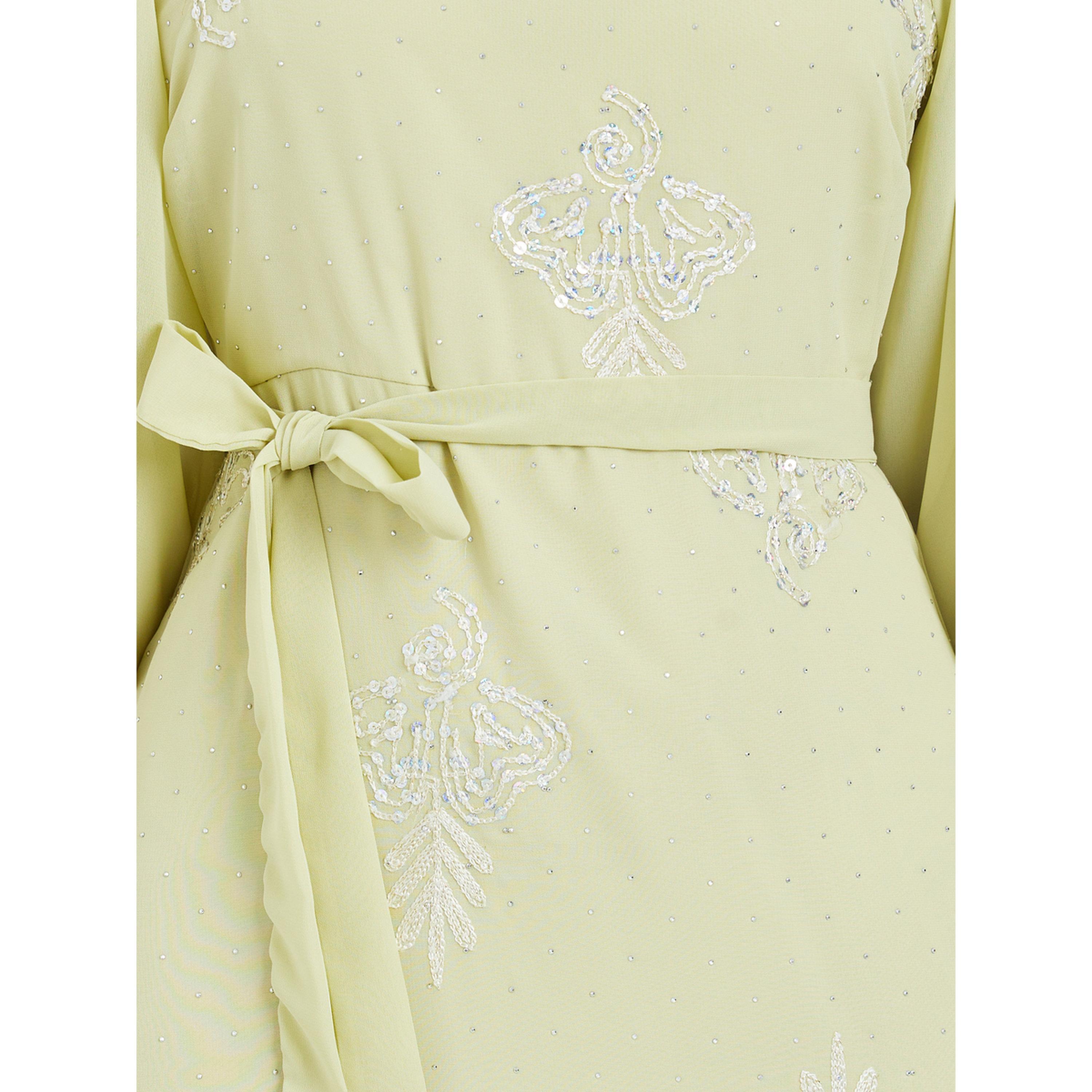 فستان طويل منمق بأكمام منفوخة-women-clothing-dresses-image-5