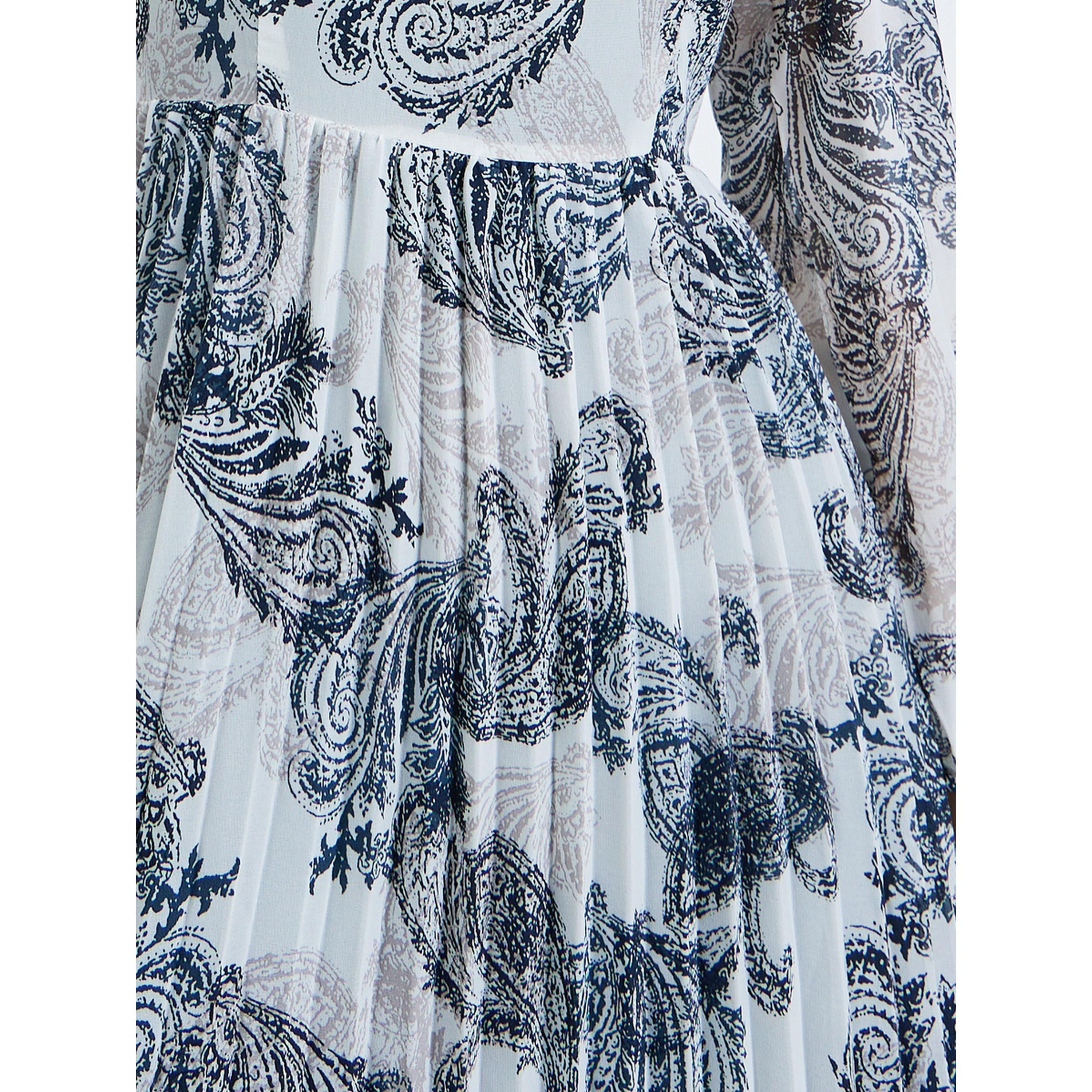 فستان طويل نسائي بنقشة زهور وحافة واسعة-women-clothing-dresses-image-5