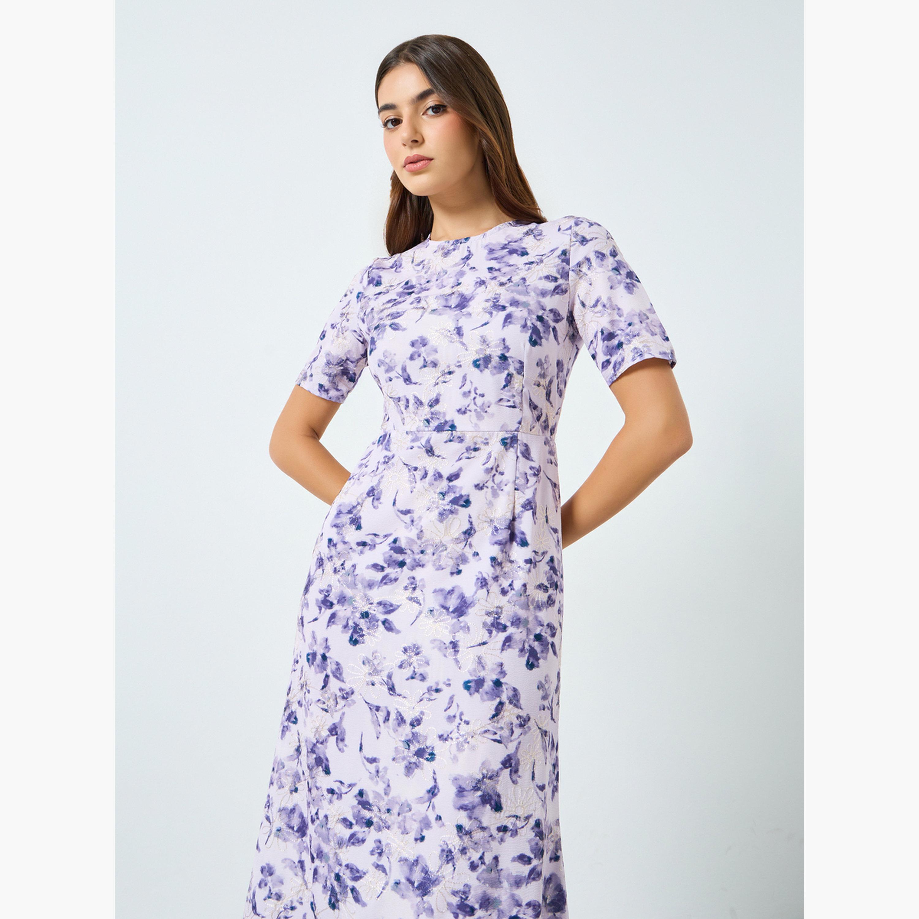 فستان طويل مطرز بالزهور-women-clothing-dresses-image-3