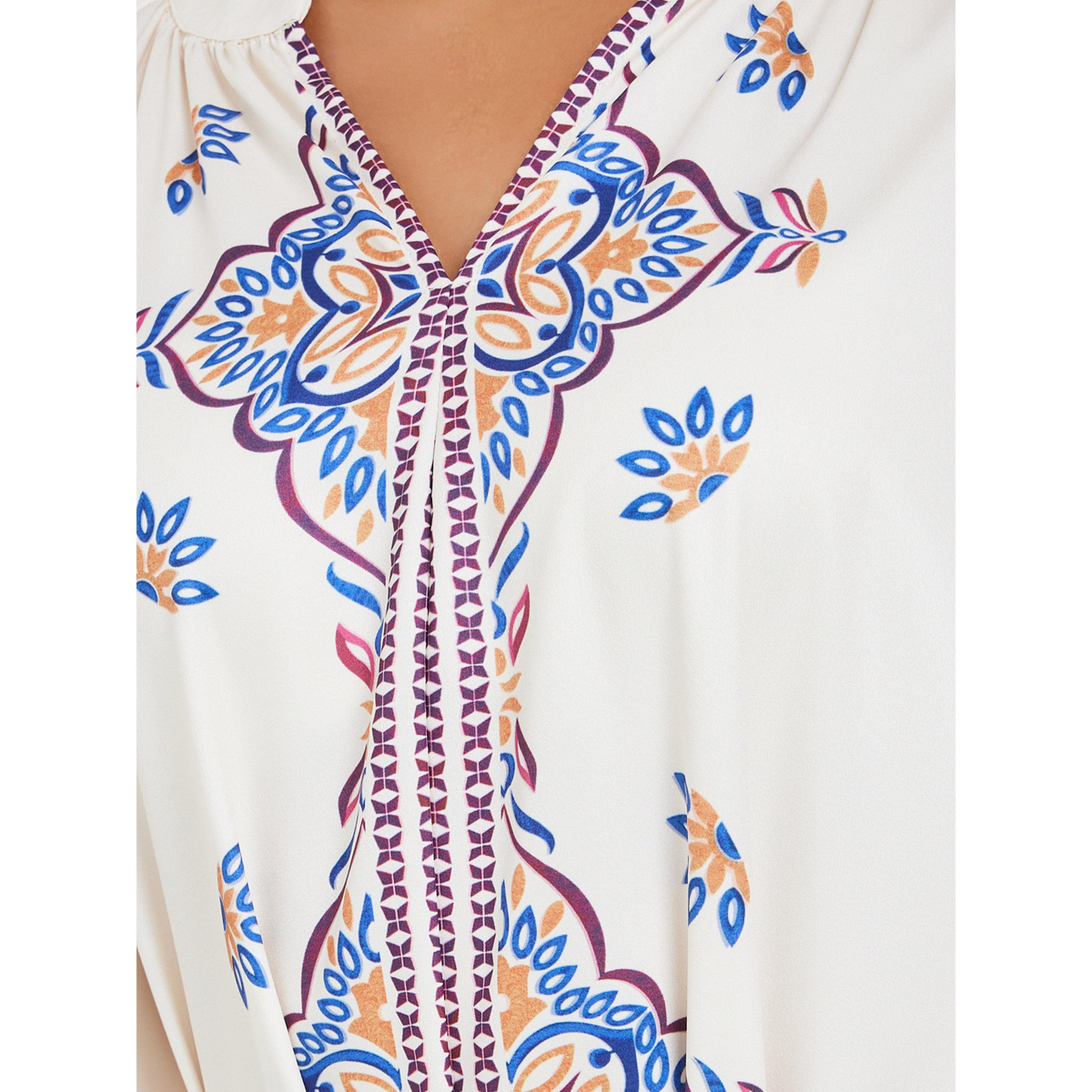 Styli Women Cream Floral Print Tiered Midi Dress-women-clothing-dresses-image-5
