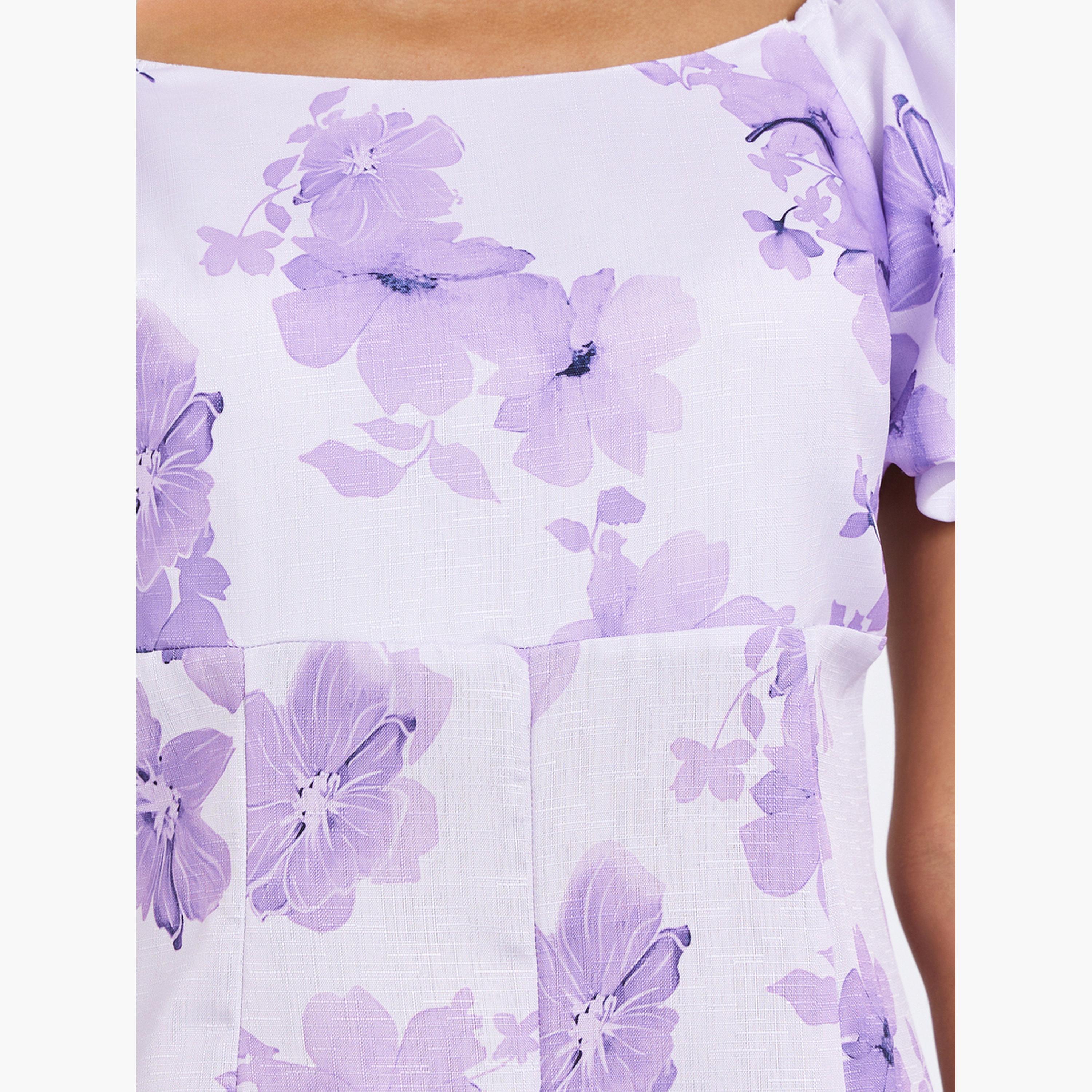Styli Women Floral Midi A-Line Dress-women-clothing-dresses-image-5