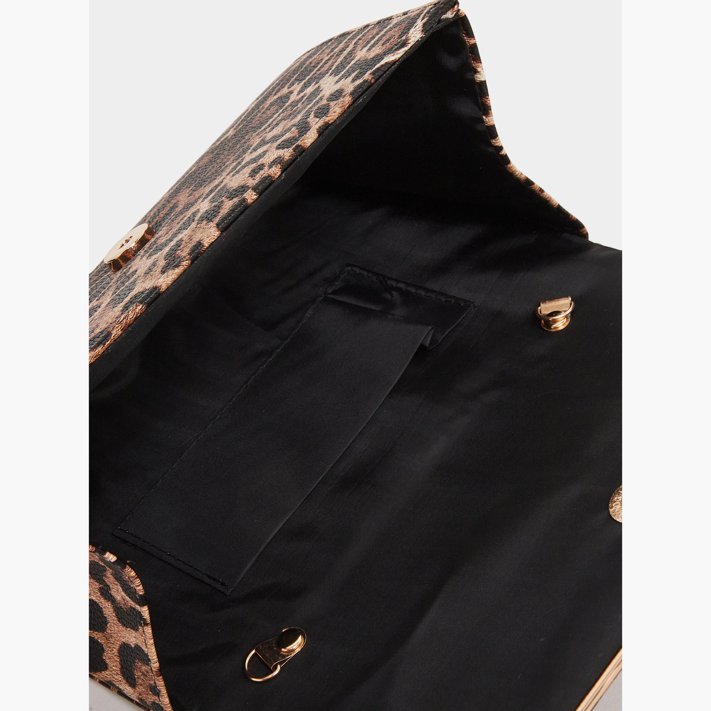 Styli Women Brown Leopard Print Clutch Bag-women-bagsandwallets-handbags-image-5