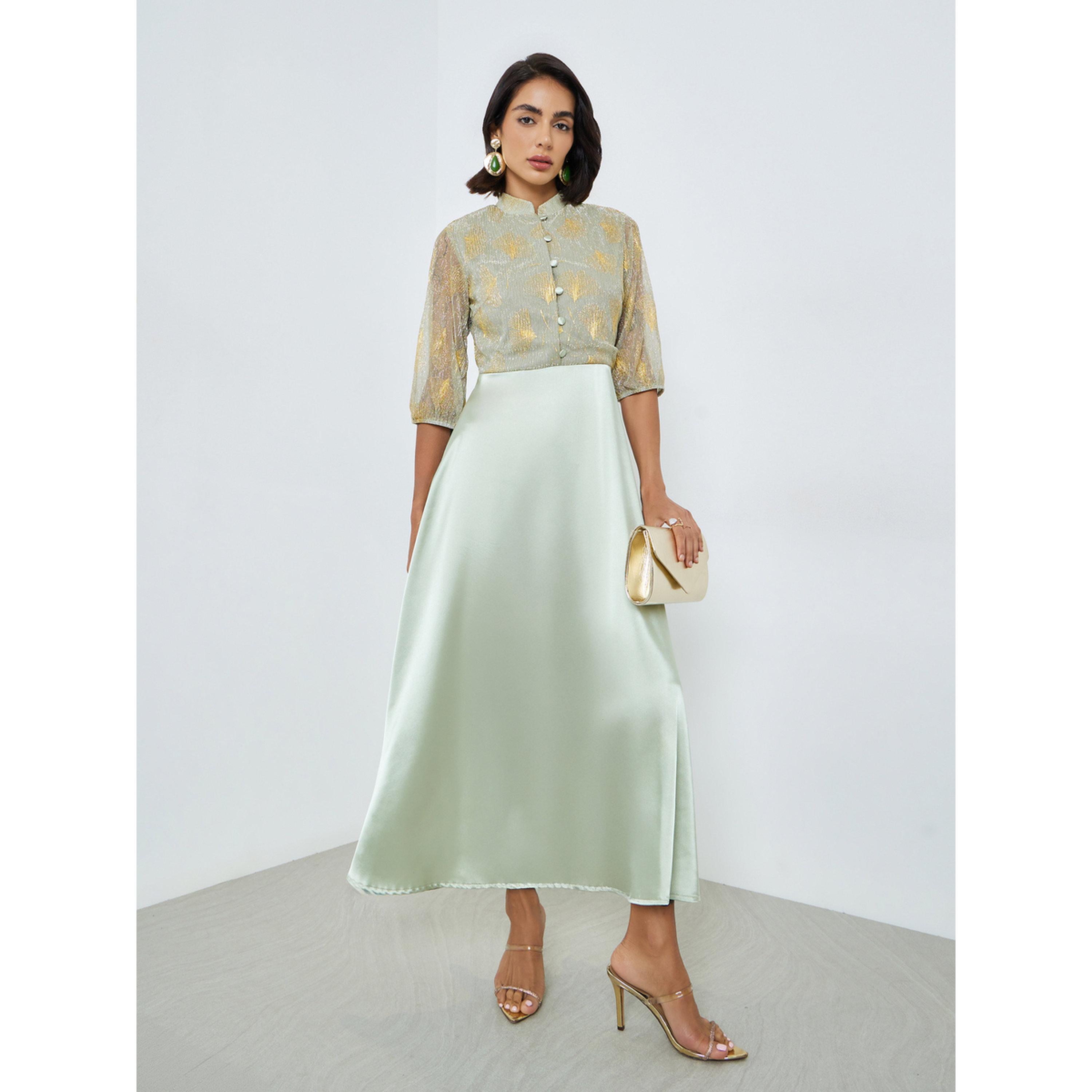 فستان طويل بحافة واسعة بطبعة فويل-women-clothing-dresses-image-3