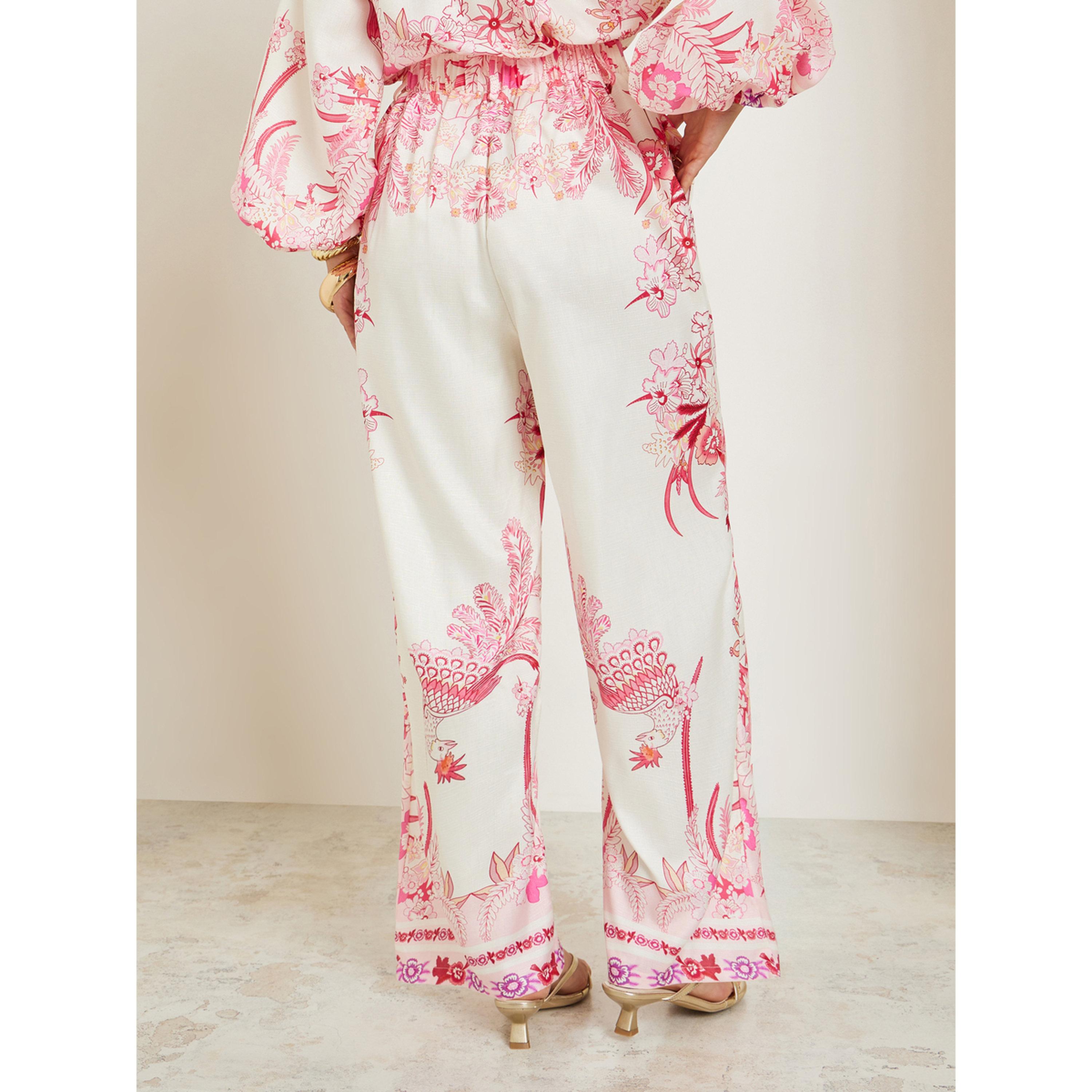 Styli Women Pink Floral Wide Leg Pants-women-clothing-bottoms-joggers-image-4
