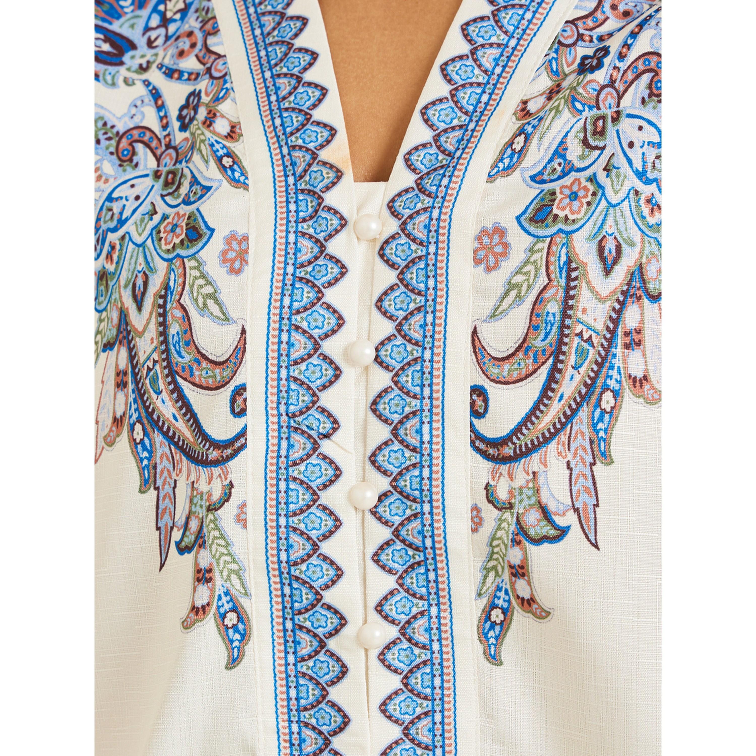Styli Women Cream Placement Printed Blouse-women-clothing-shirtsandblouses-blouses-image-4