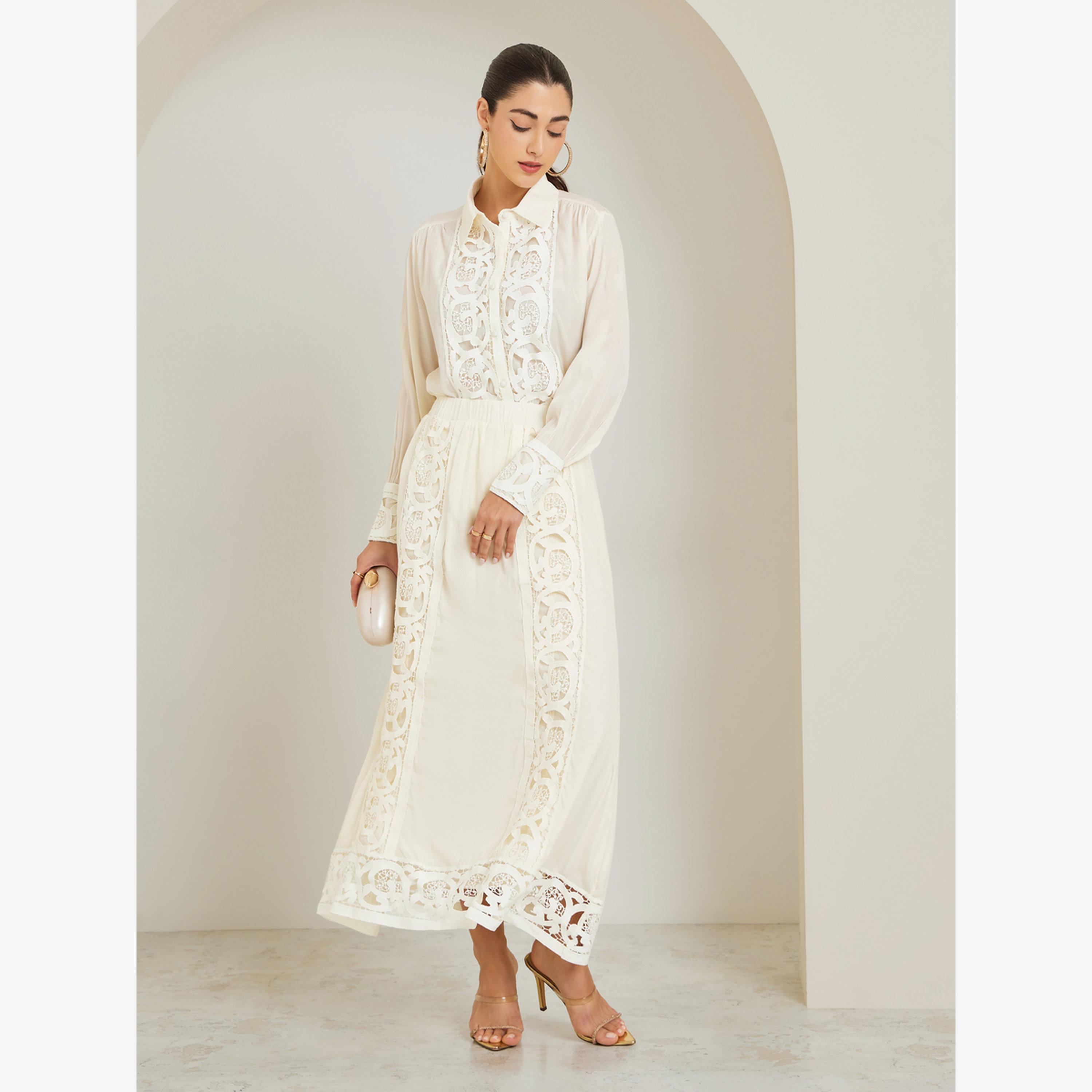 قميص سكري بأكمام طويلة وتفاصيل دانتيل-women-clothing-shirtsandblouses-shirts-image-2
