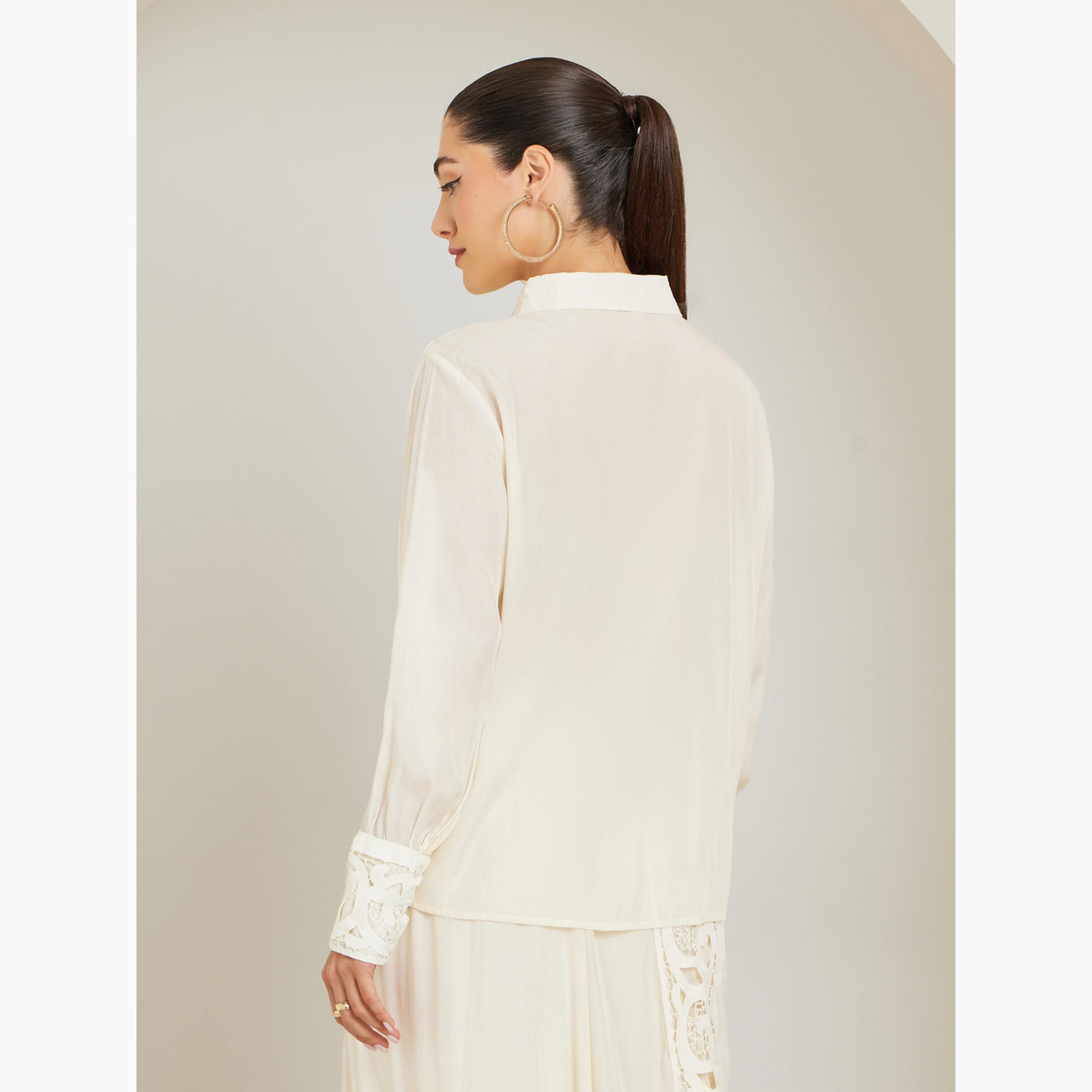 قميص سكري بأكمام طويلة وتفاصيل دانتيل-women-clothing-shirtsandblouses-shirts-image-5