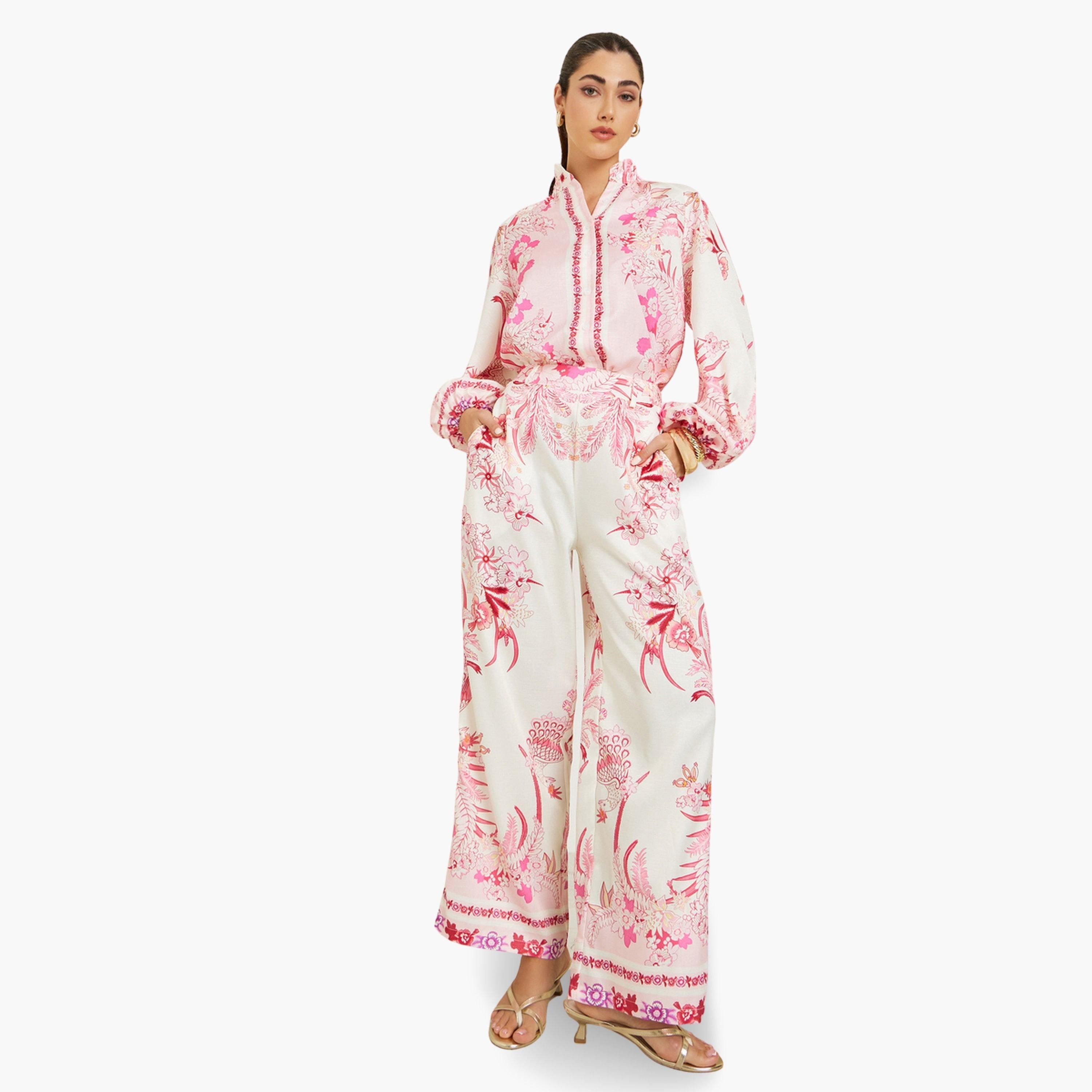 بلوزة بطبعة زهور وأكمام منفوخة-women-clothing-shirtsandblouses-blouses-image-2
