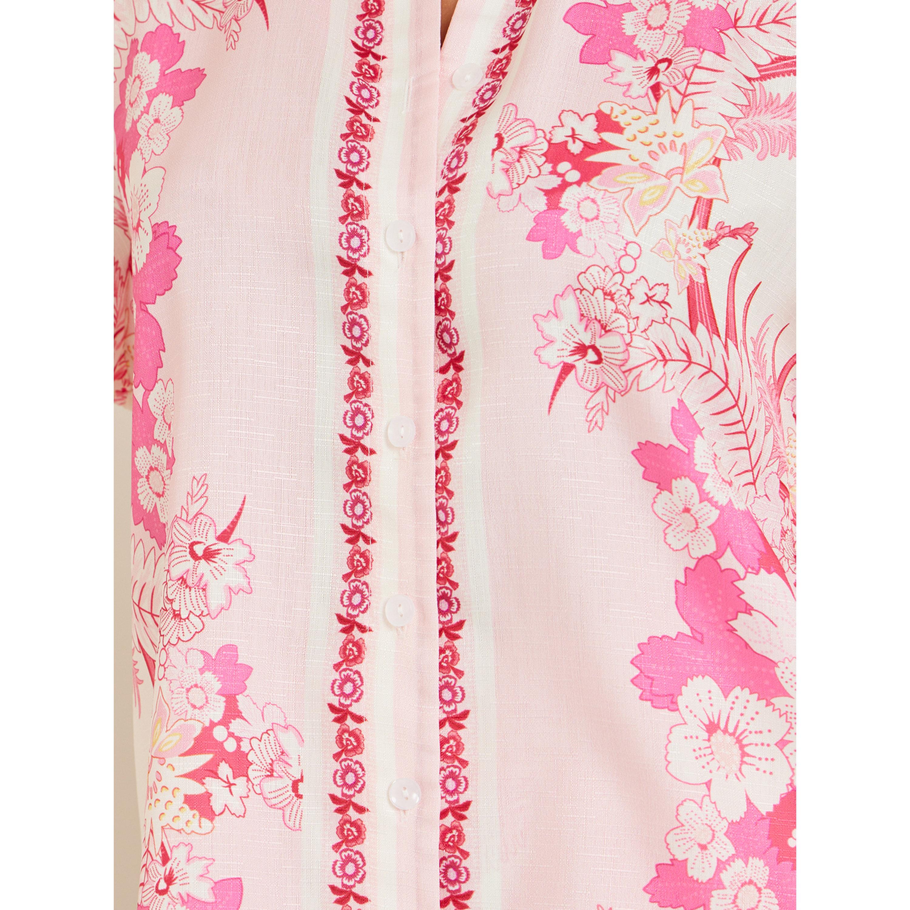 Styli Women Pink Floral Print Balloon Sleeve Blouse-women-clothing-shirtsandblouses-blouses-image-4