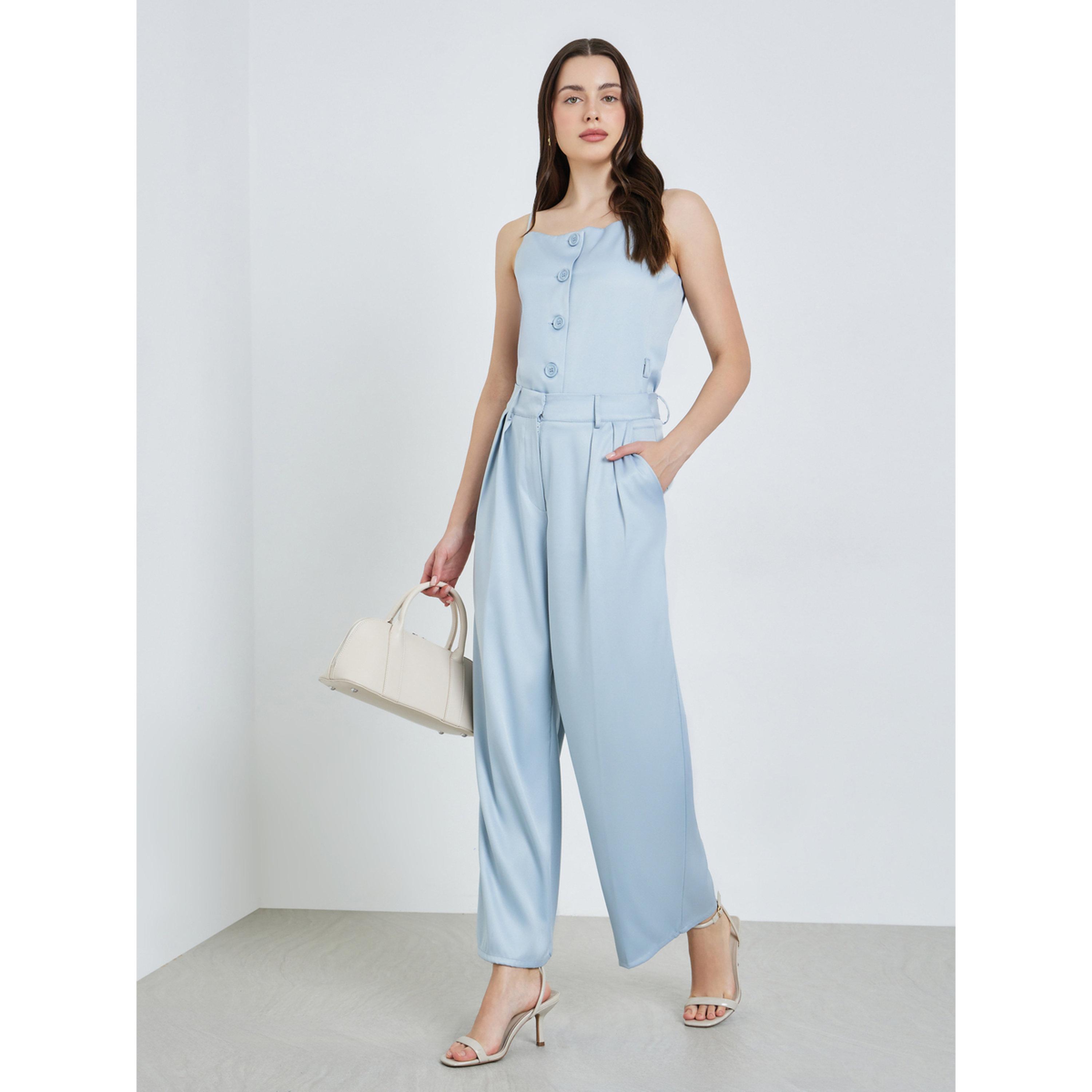 بنطال رسميبأرجل واسعة وطيات أزرق-women-clothing-bottoms-trousers-image-2