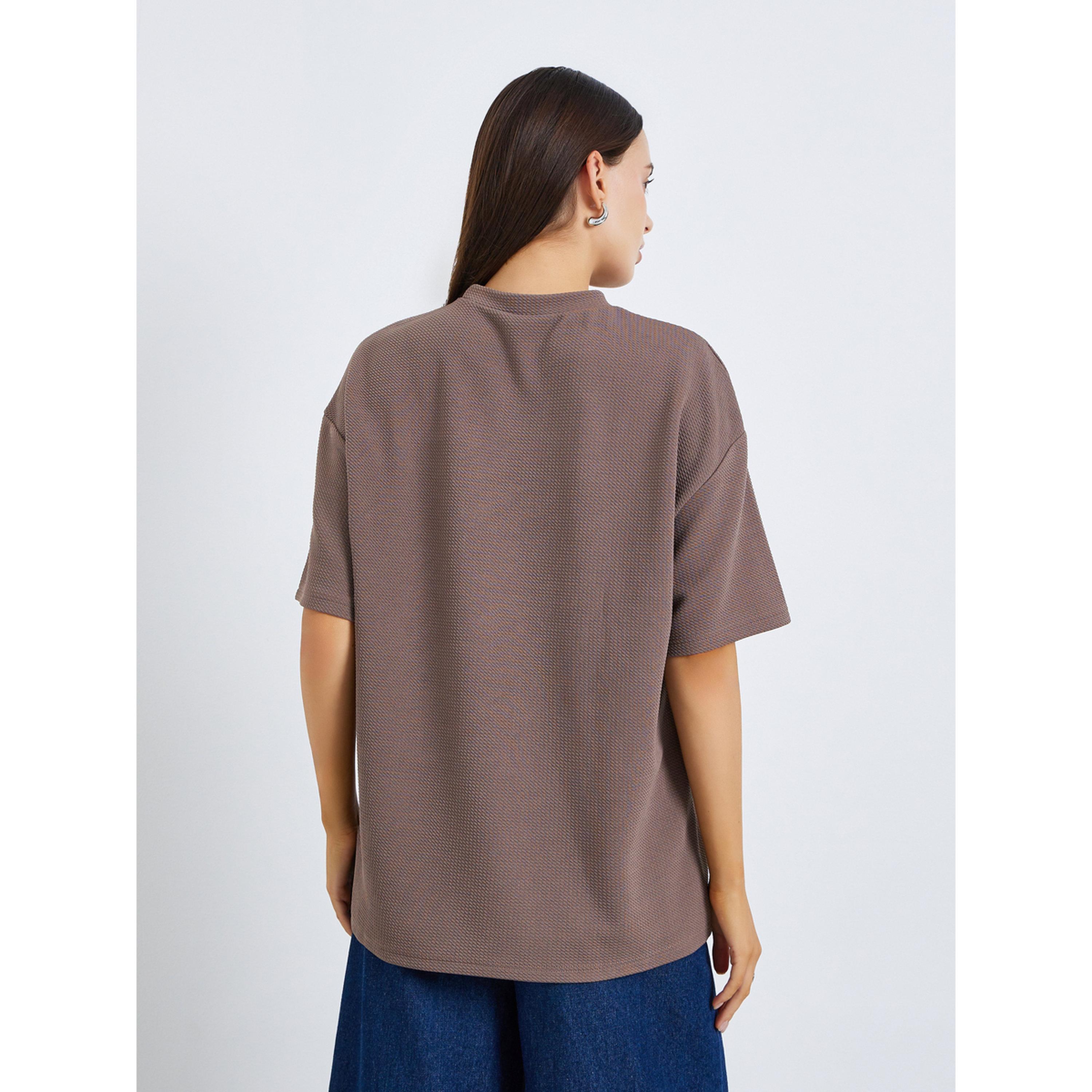Styli Women Beige Slogan Oversized T-Shirt-women-clothing-tshirts-image-5