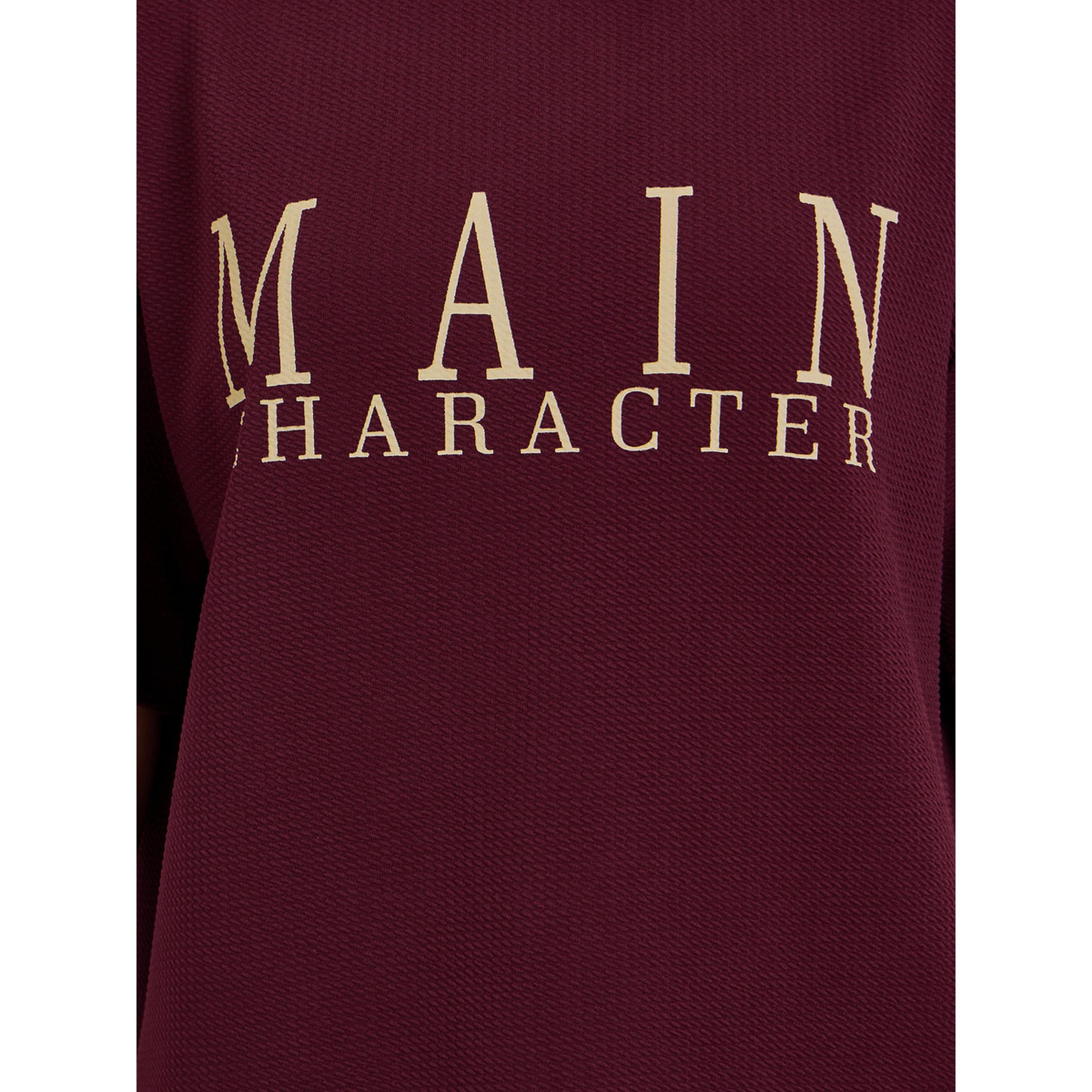 Styli Women Burgundy Slogan Oversized T-Shirt-women-clothing-tshirts-image-5