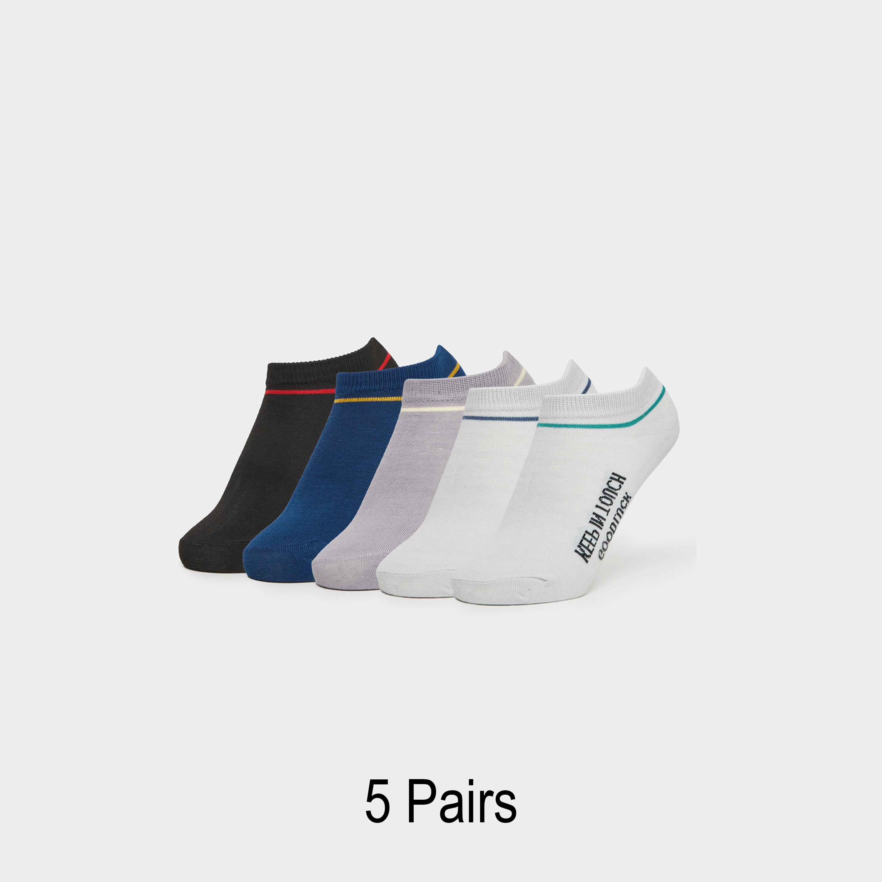 Styli Pack of 5 - Striped Detail Ankle Socks-men-socks-image-1