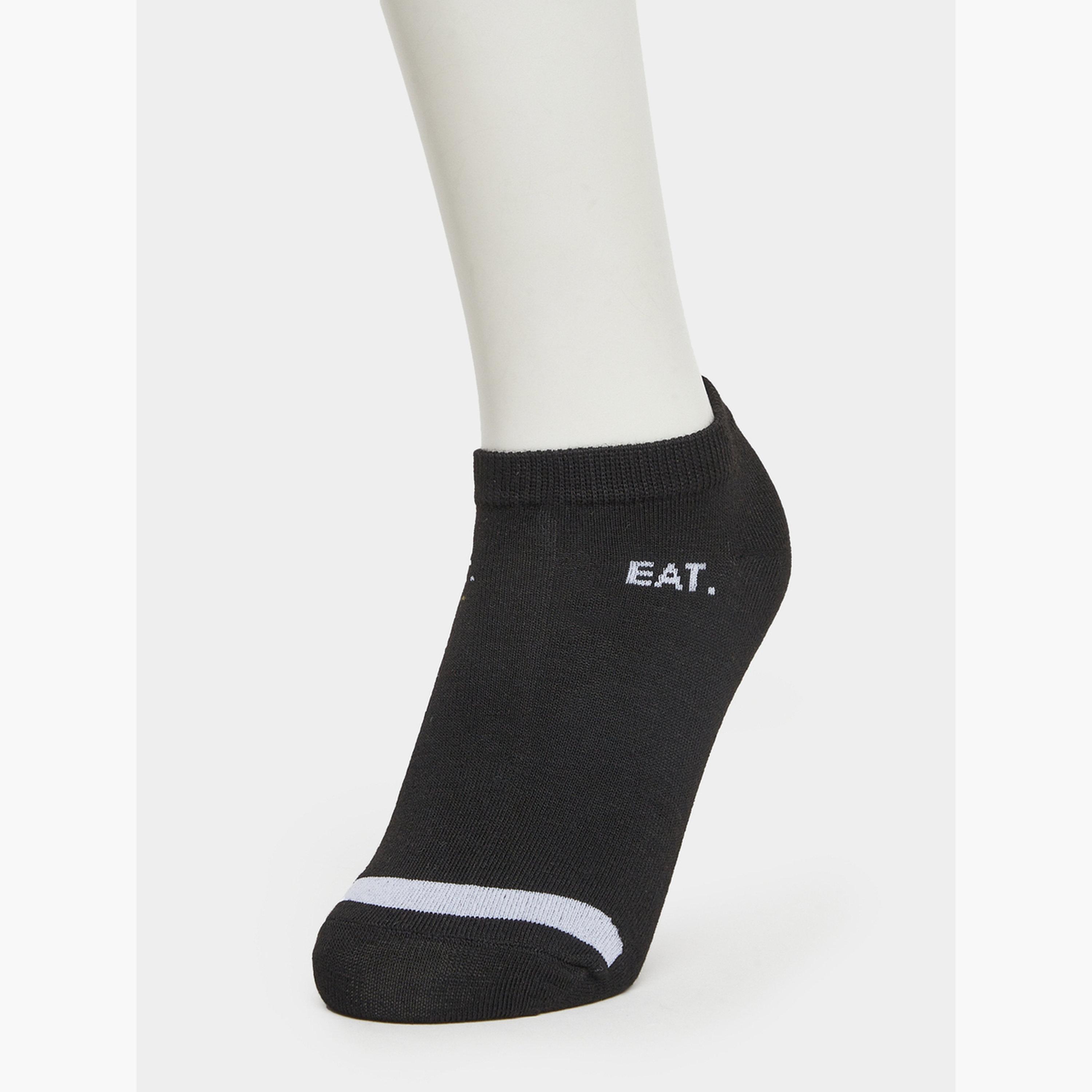 Styli Pack of 5 - Contrast Detail Ribbed Cuff Crew Socks-men-socks-image-2