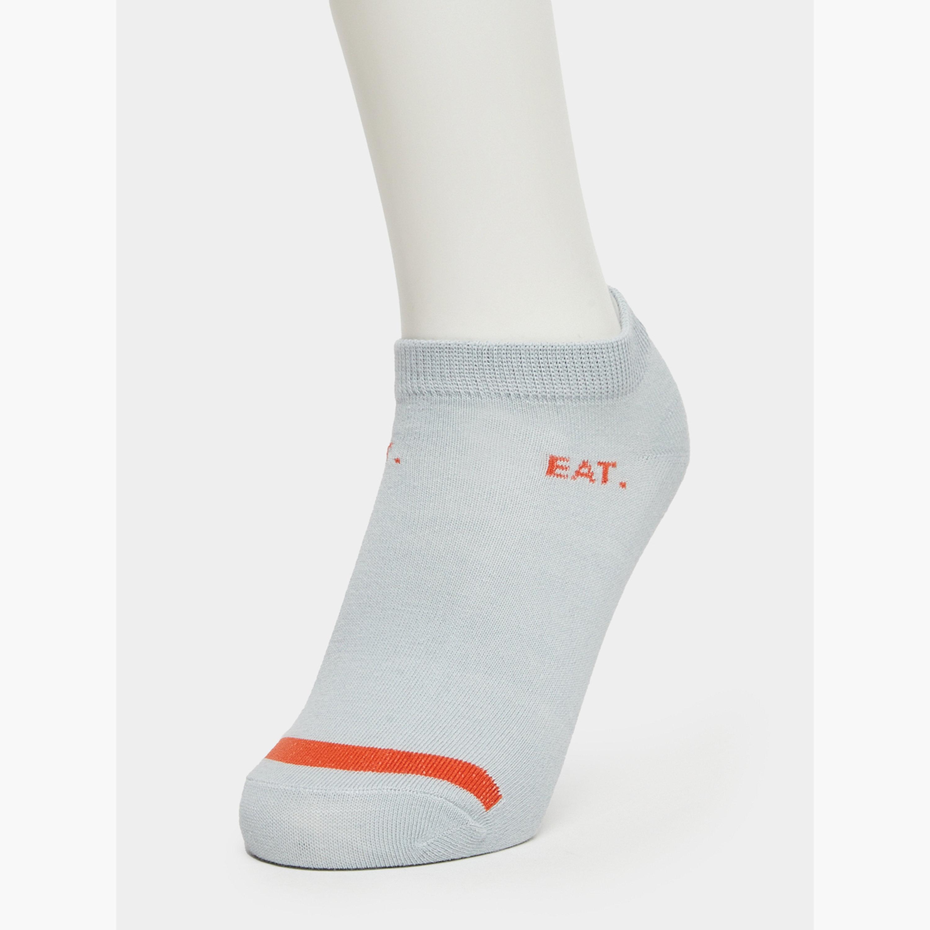 Styli Pack of 5 - Contrast Detail Ribbed Cuff Crew Socks-men-socks-image-4