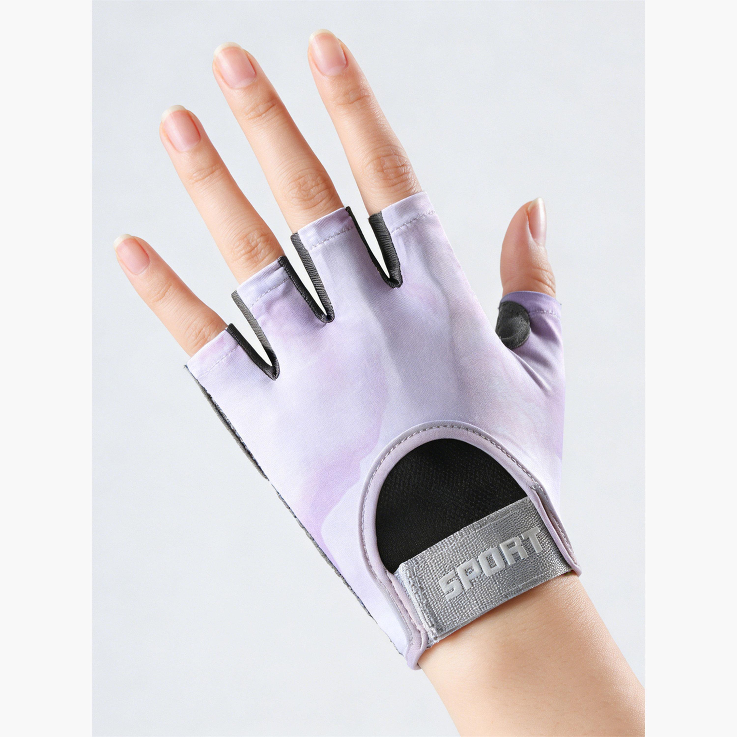 قفازات تغطية كاملة مبطنة بطبعة نص رياضي-sports-gear-gym-image-4