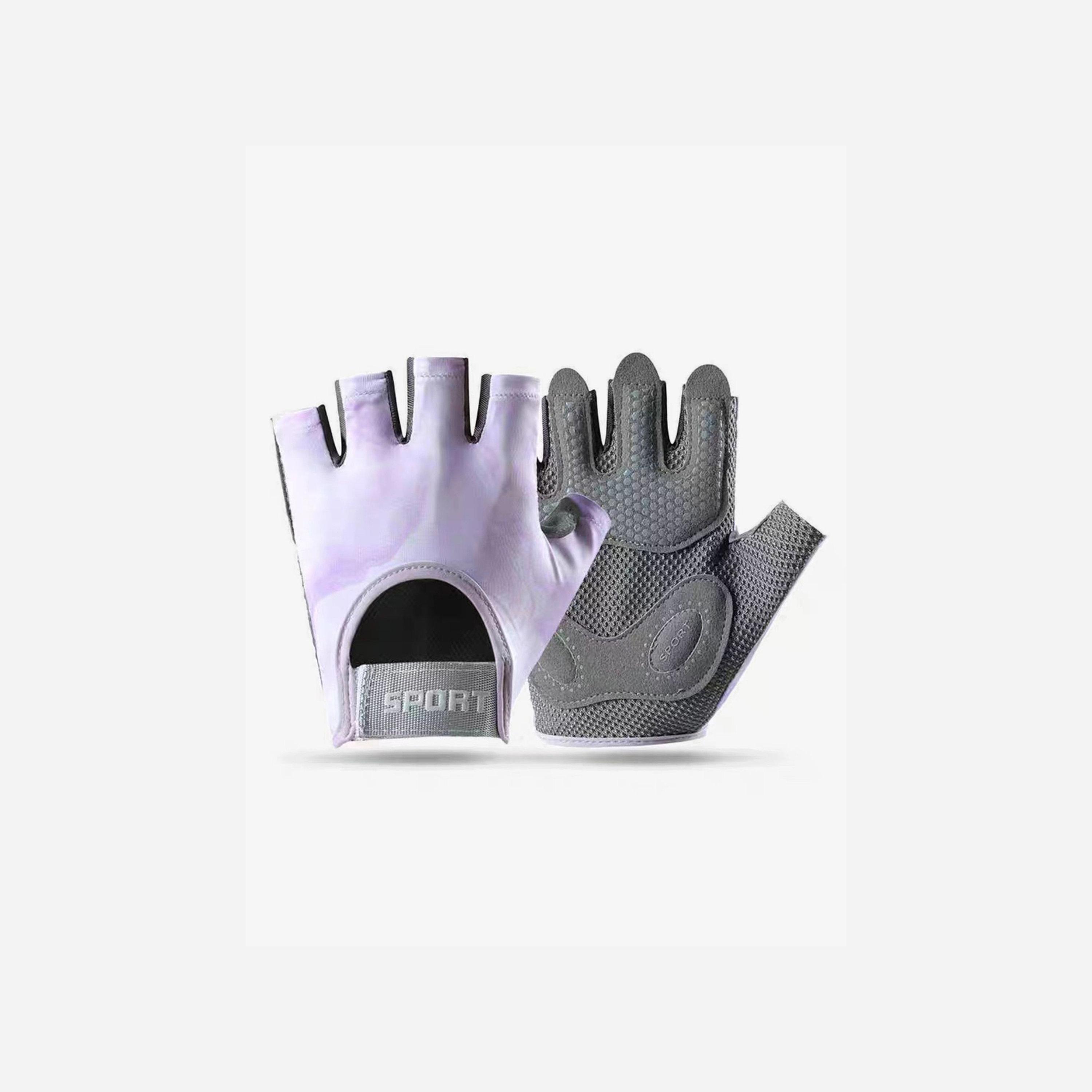 Styli Sport Text Tie-Dye Cushioned Full Cover Gloves-sports-gear-gym-image-1