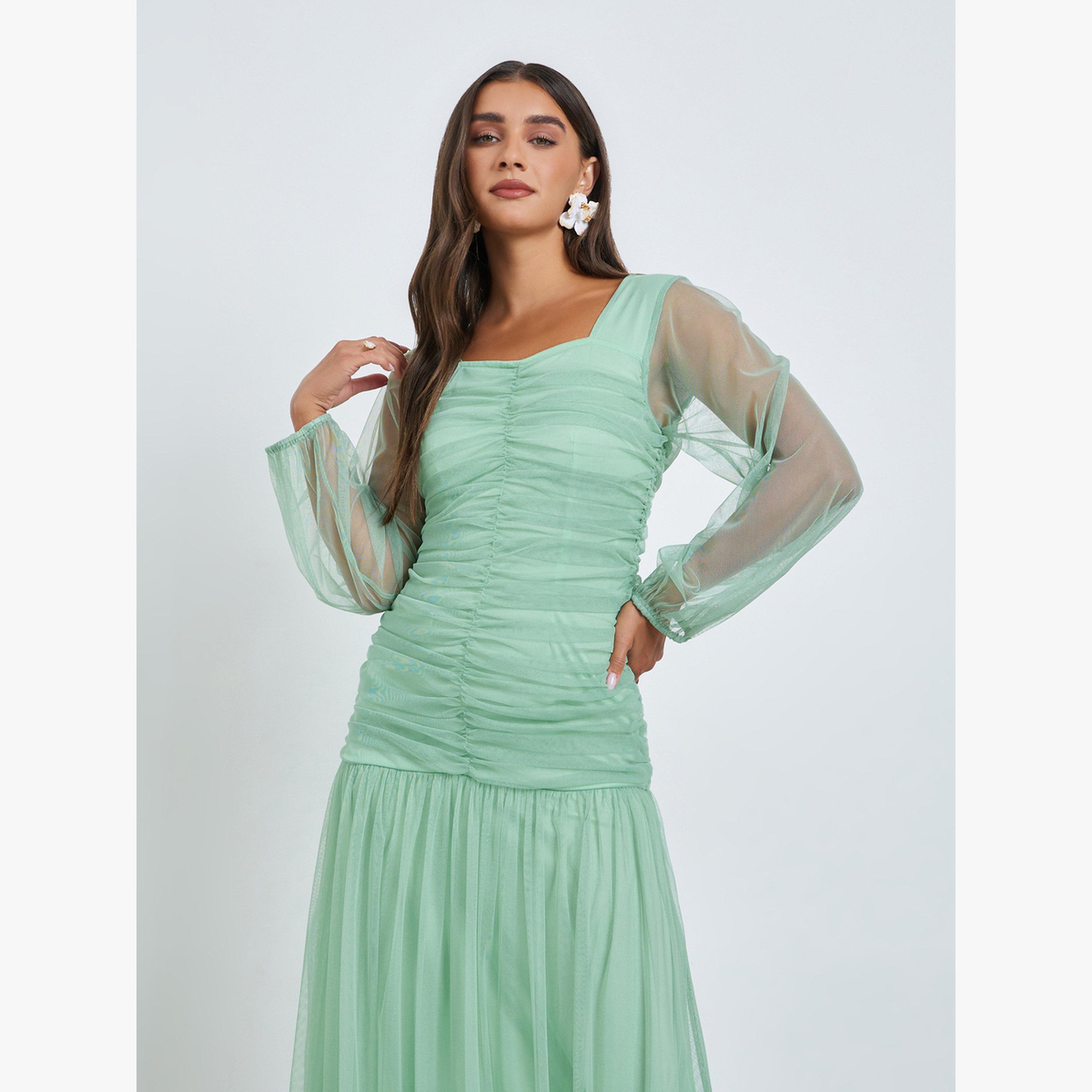 فستان طويل بأكمام طويلة وزمزمة-women-clothing-dresses-image-2