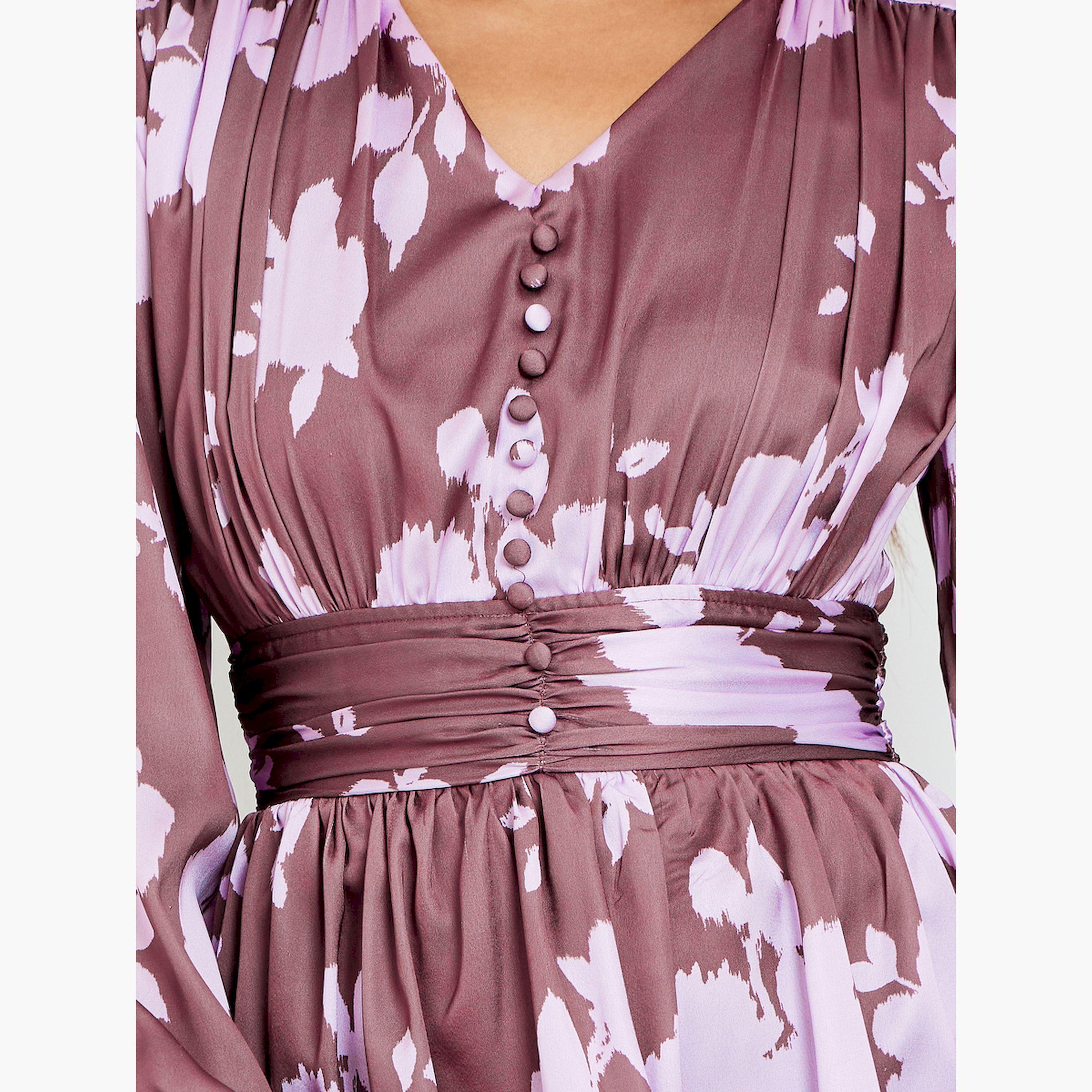 فستان طويل ساتان متعدد الطبقات بأكمام طويلة وطبعة زهور-women-clothing-dresses-image-5