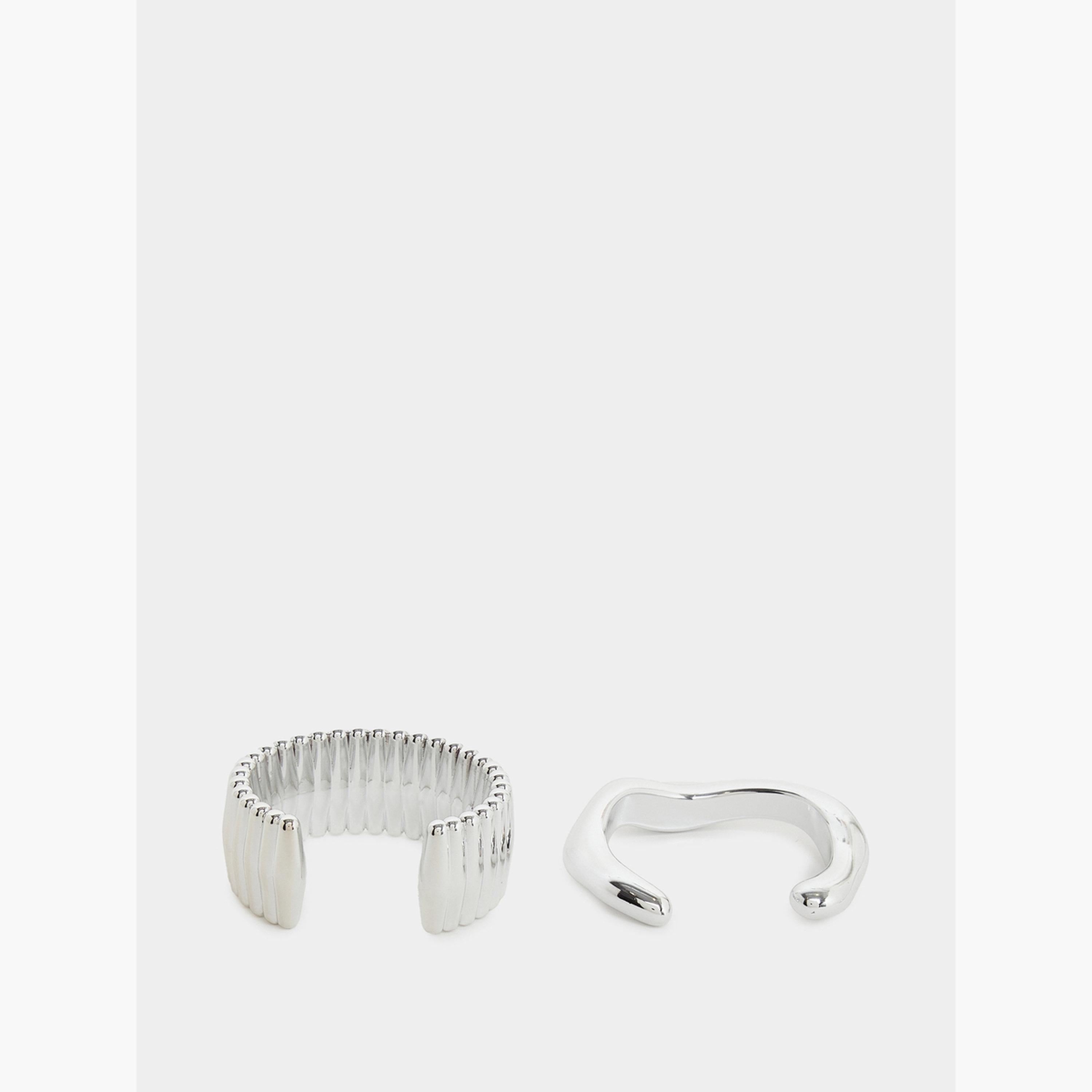 Styli Set of 4 - Silver Cuff Bracelet-women-watchesandjewellery-jewellery-banglesandbracelets-image-4