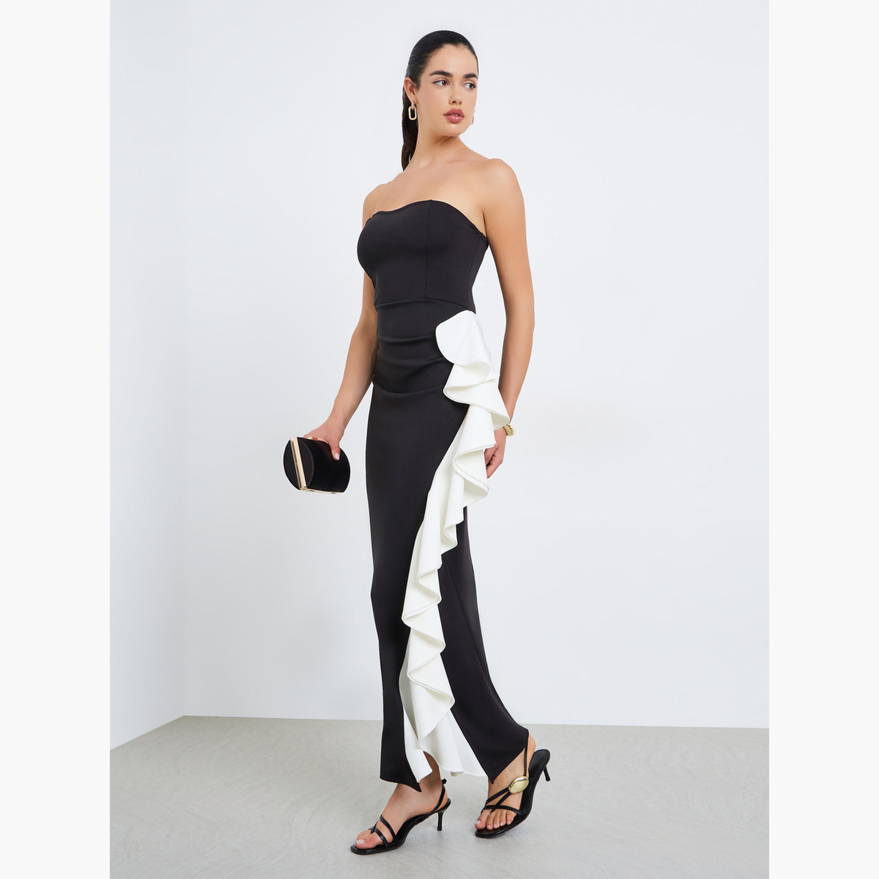 Styli Women Color Block Sleeveless Sheath Maxi Dress-women-clothing-dresses-image-3
