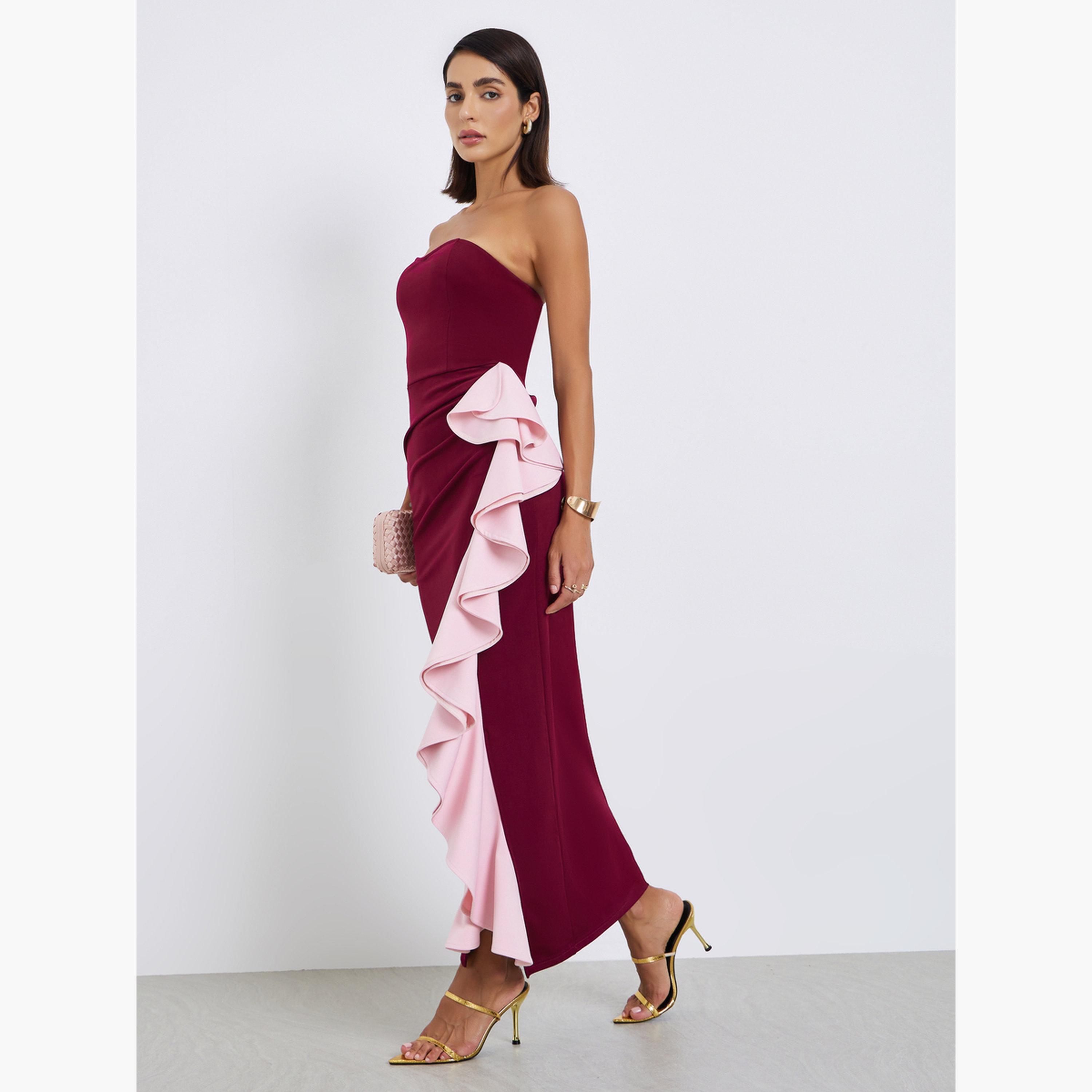 Styli Women Color Block Sleeveless Sheath Maxi Dress-women-clothing-dresses-image-3