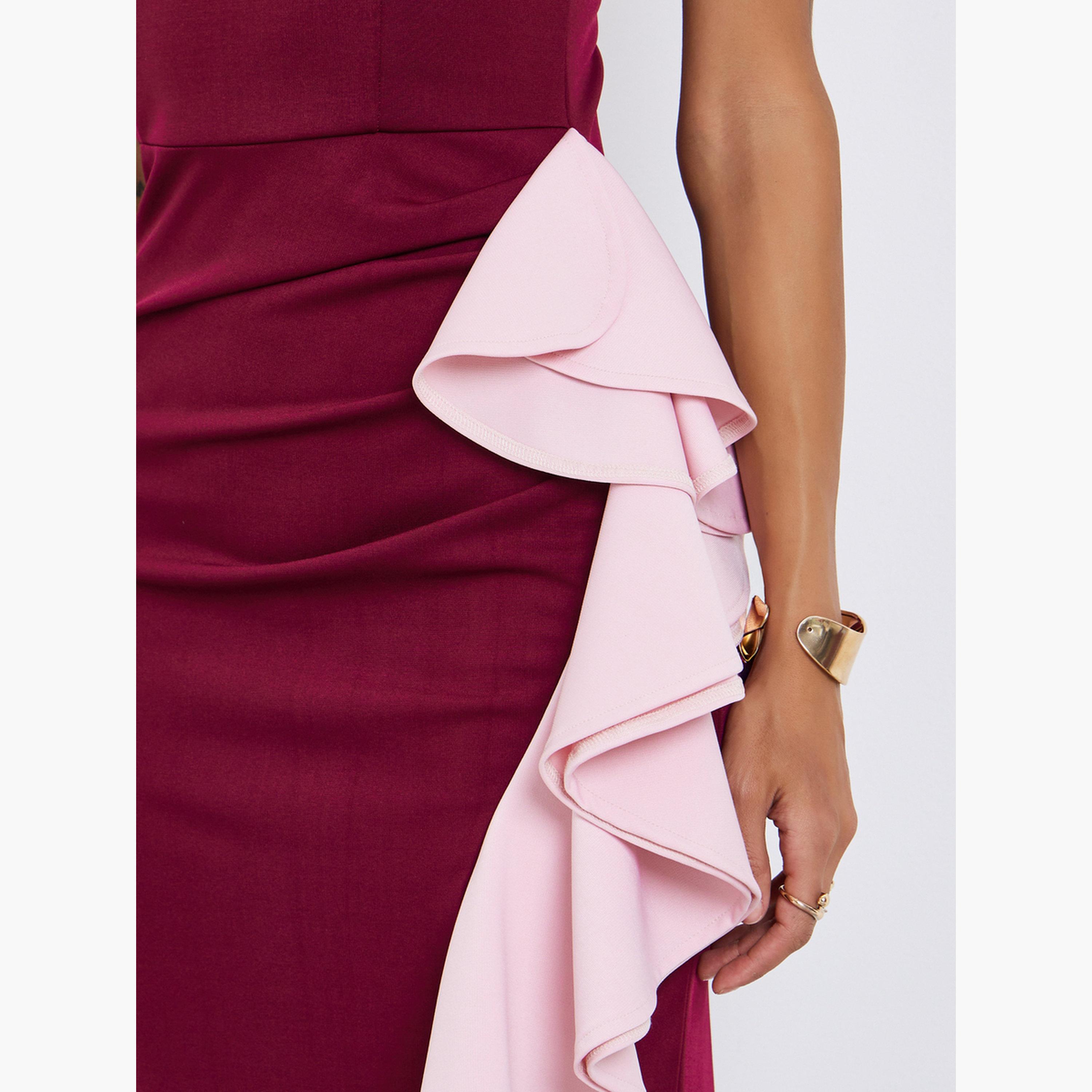 Styli Women Color Block Sleeveless Sheath Maxi Dress-women-clothing-dresses-image-5