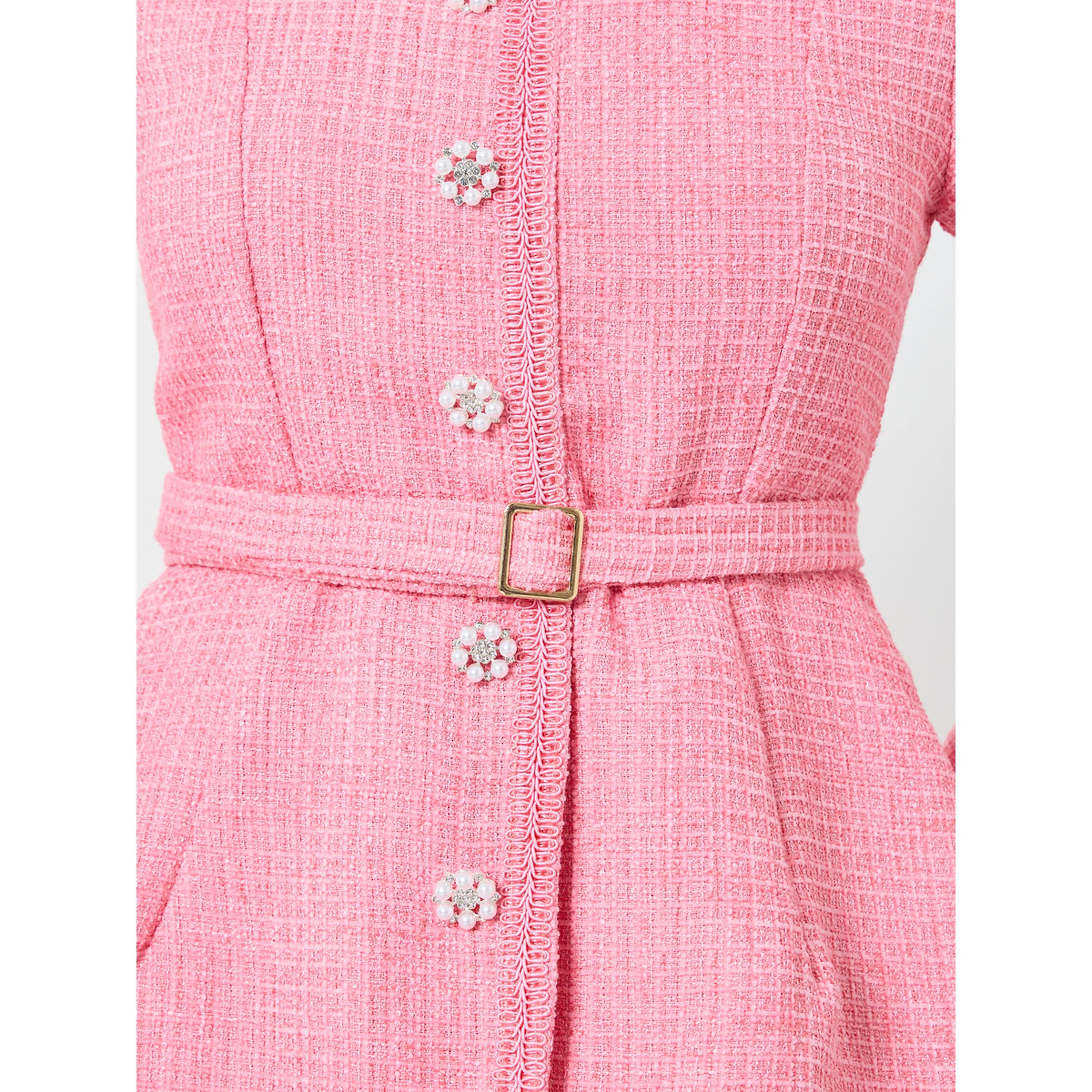 فستان ميدي تويد مع حزام-women-clothing-dresses-image-5