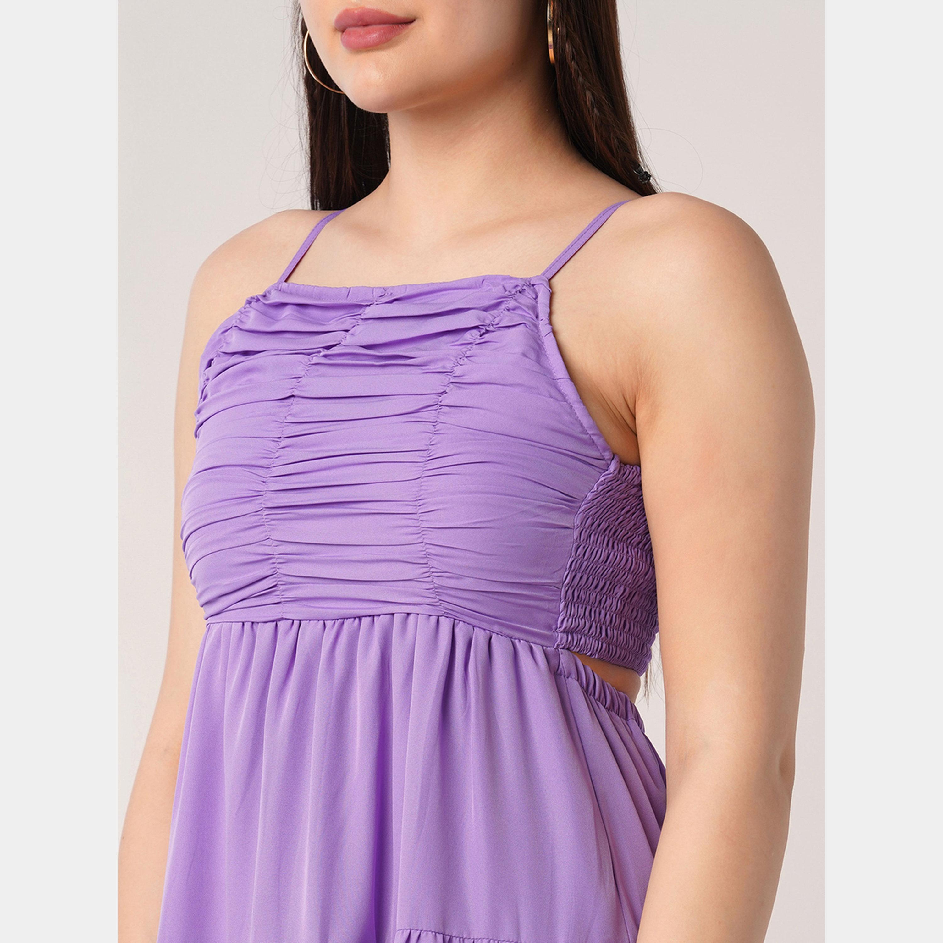 غلوبوص × ستايلي - فستان ماكسي نسائي أرجواني اللون برقبة مربعة وحمالات حرف A-women-clothing-dresses-image-4