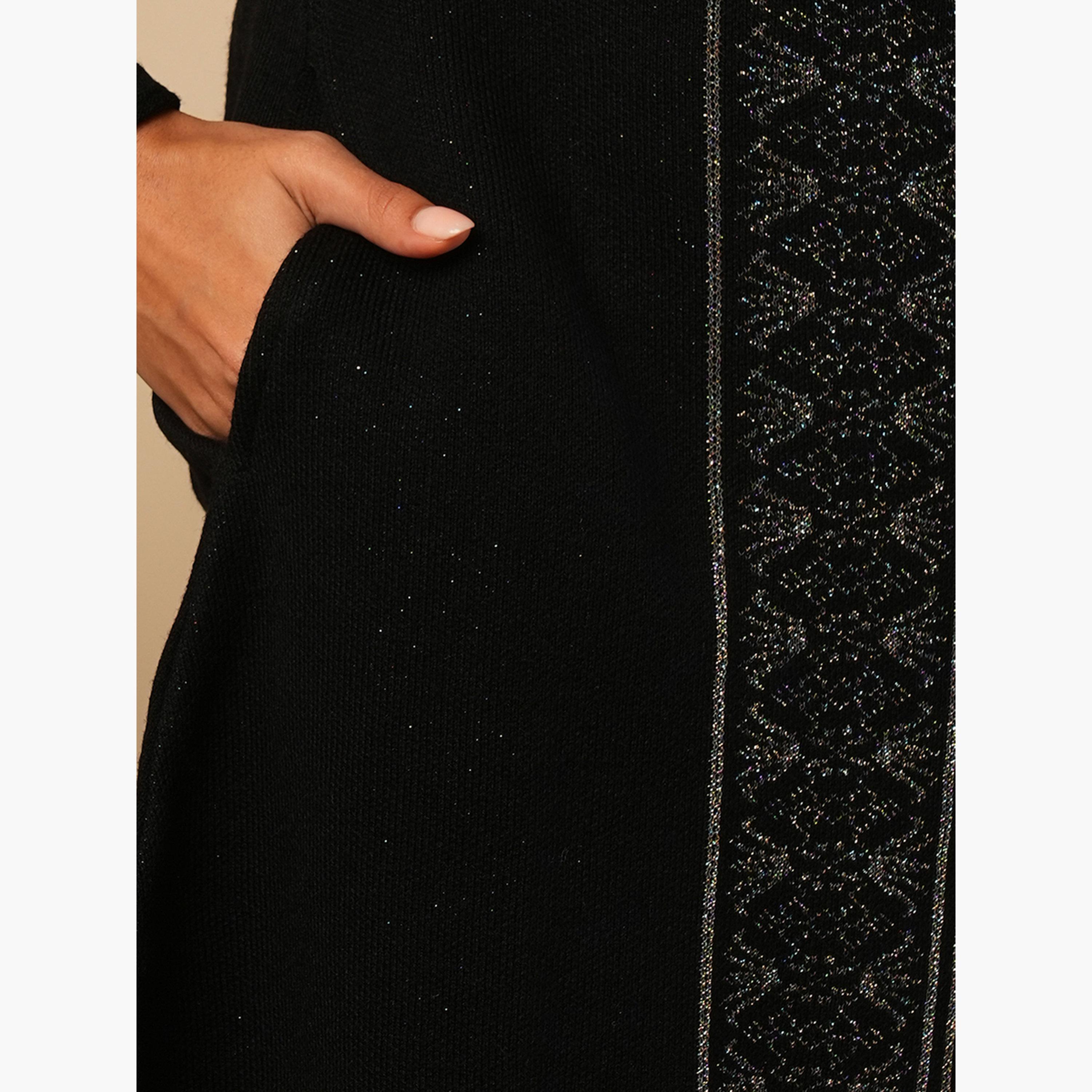 غلوبوص × ستايلي - كورتا (قميص طويل) شتوية فضفاضة محبوكة بنسج مناسب-women-clothing-ethnicwear-kurtas-image-5