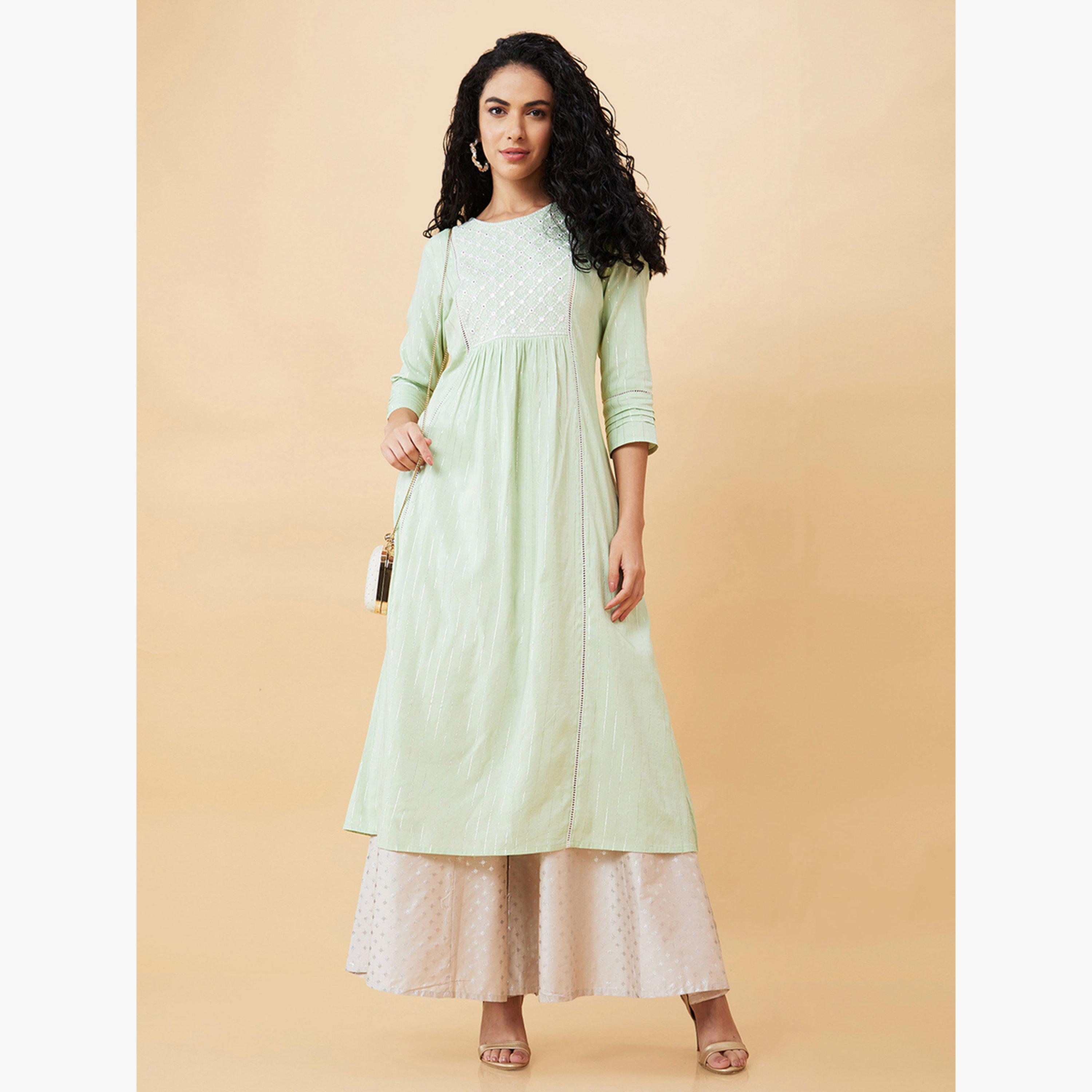 Globus X Styli Foil Print Wide Leg Palazzos-women-clothing-ethnicwear-bottoms-palazzos-image-2