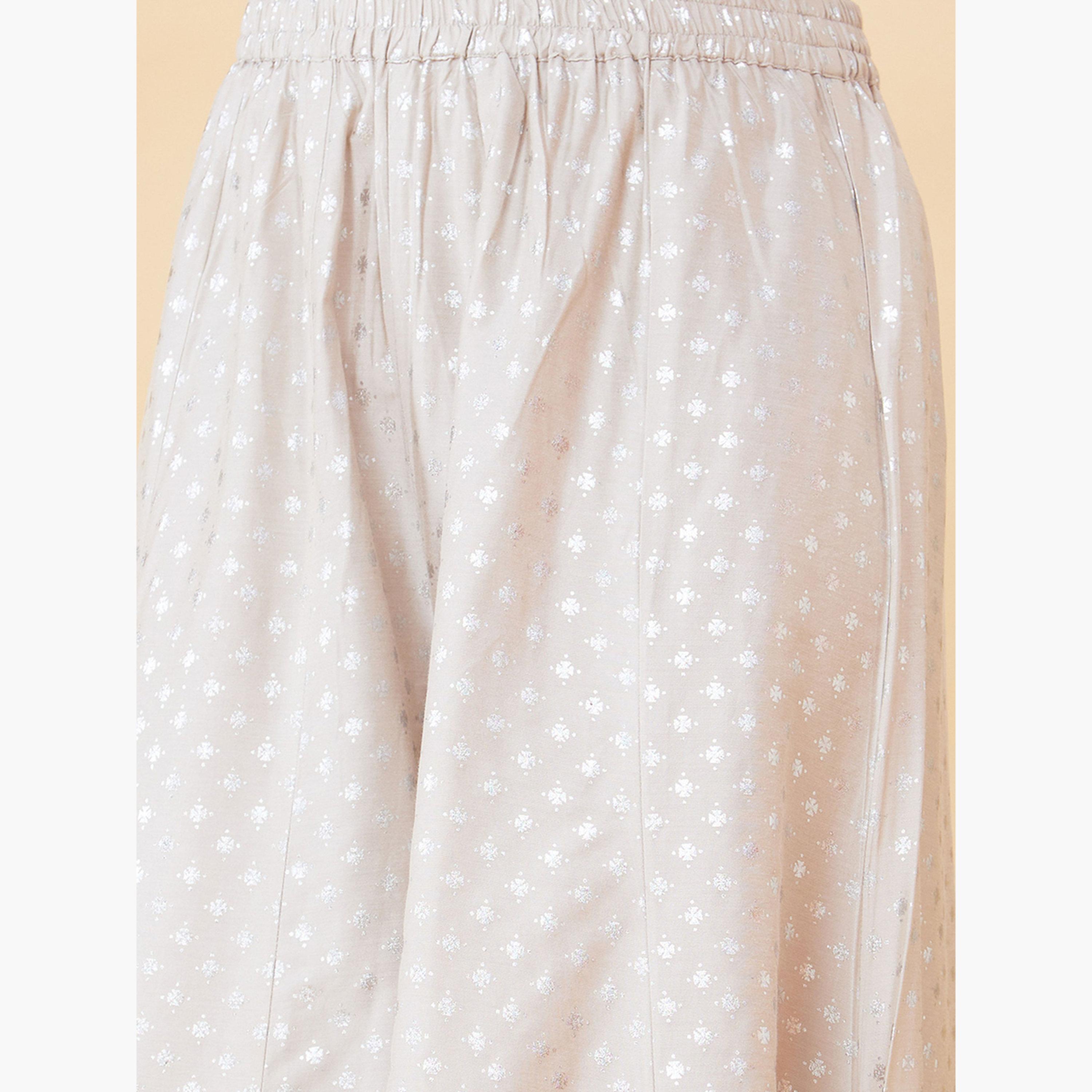 Globus X Styli Foil Print Wide Leg Palazzos-women-clothing-ethnicwear-bottoms-palazzos-image-4