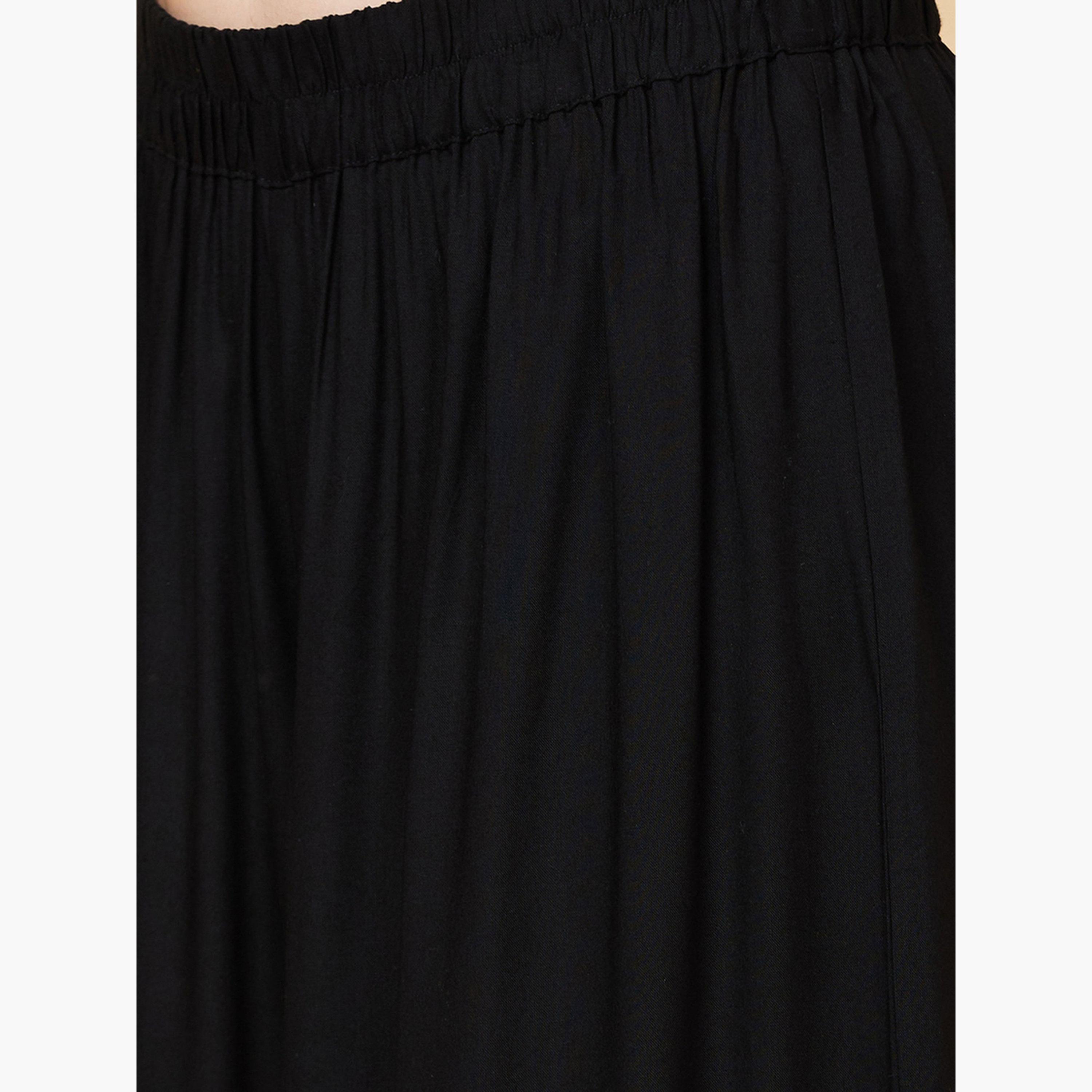 غلوبوص × ستايلي - بنطال بالازو واسع الساق العرقي بتصميم حاشية من الدانتيل الزهري-women-clothing-ethnicwear-bottoms-palazzos-image-5