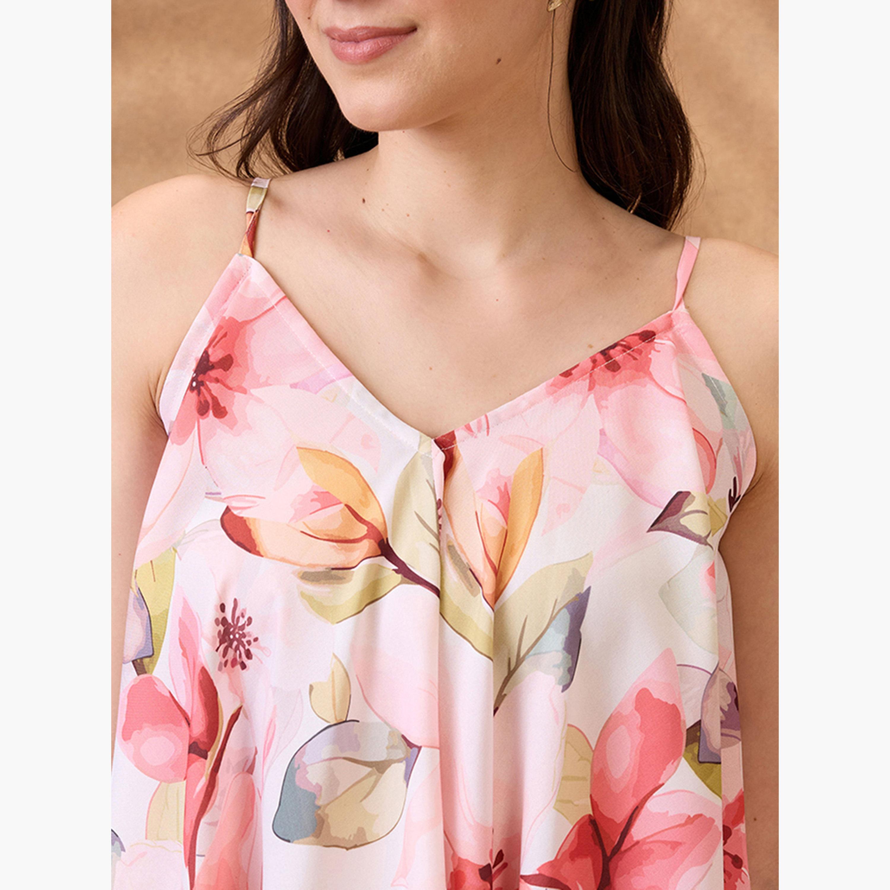 Globus X Styli Floral Print Asymmetric Hem Fusion Tunic-women-clothing-shirtsandblouses-blouses-image-4