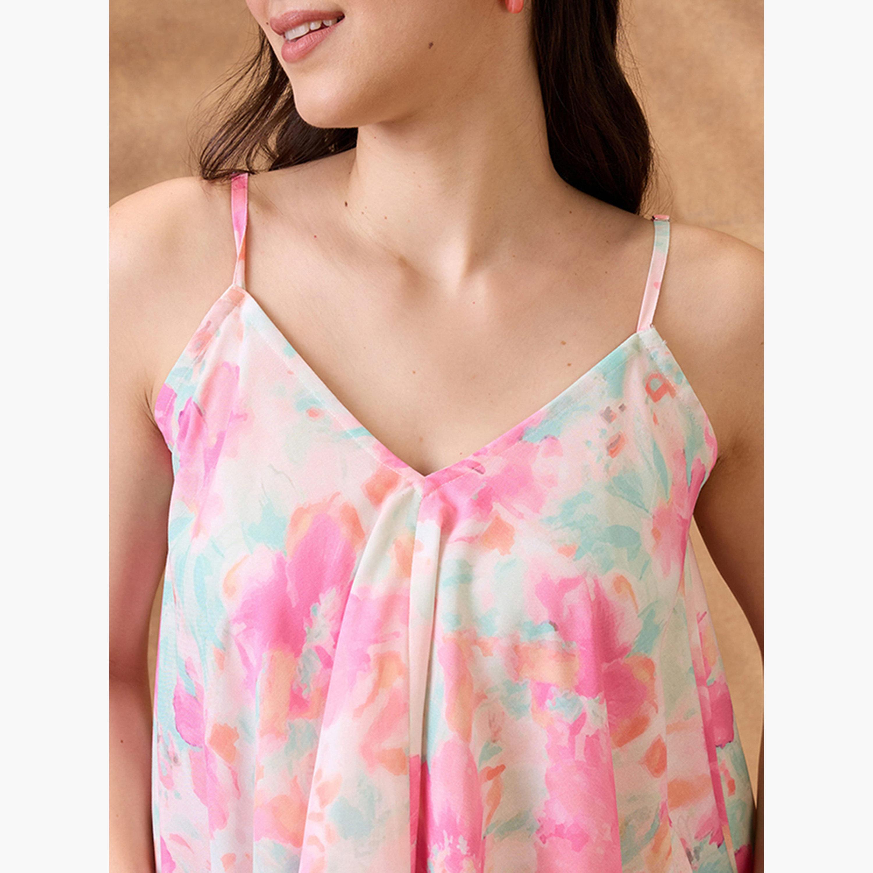 Globus X Styli Floral Print Asymmetric Hem Fusion Tunic-women-clothing-shirtsandblouses-blouses-image-4