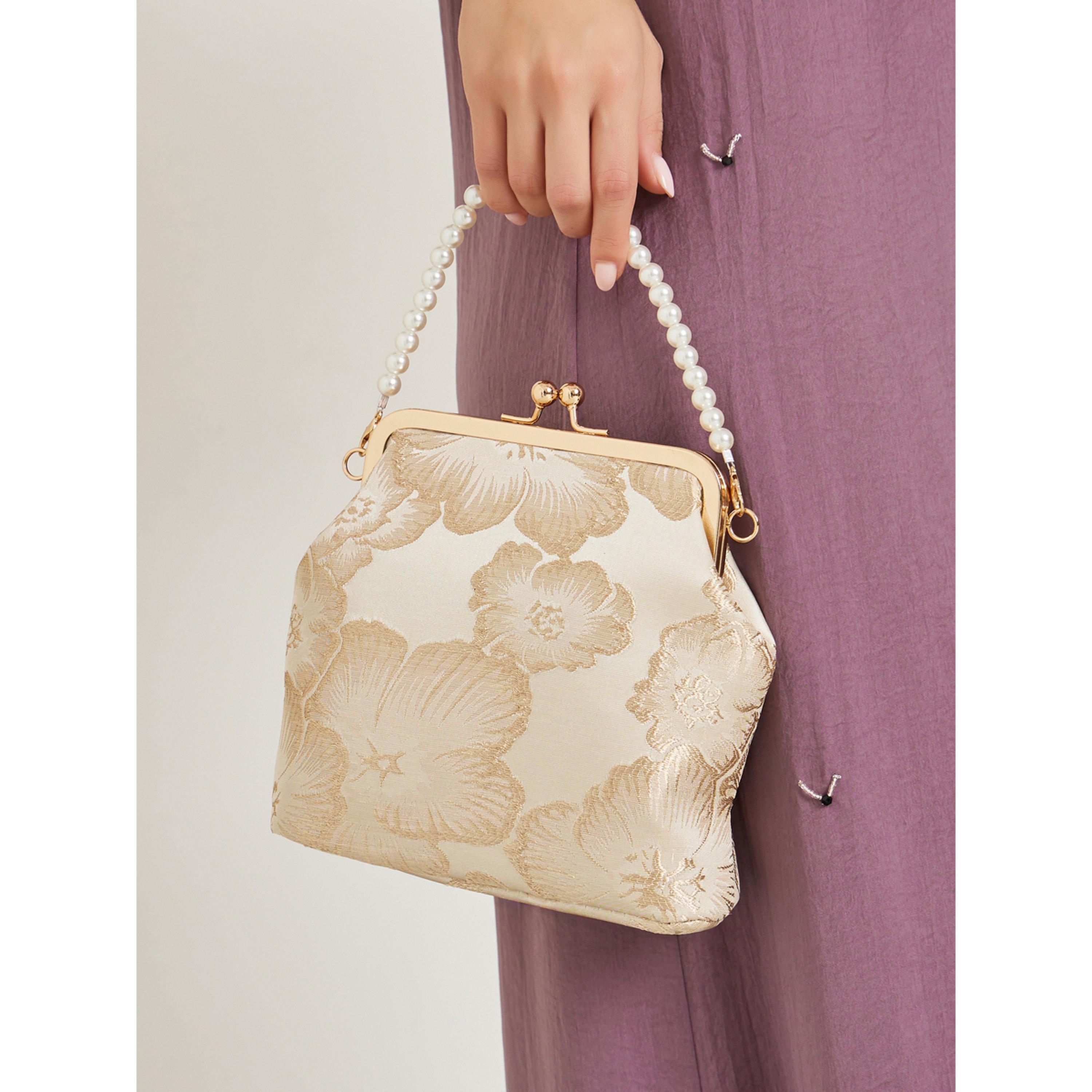 شنطة يد بالزهور ومقبض لؤلؤ-women-bagsandwallets-handbags-image-2