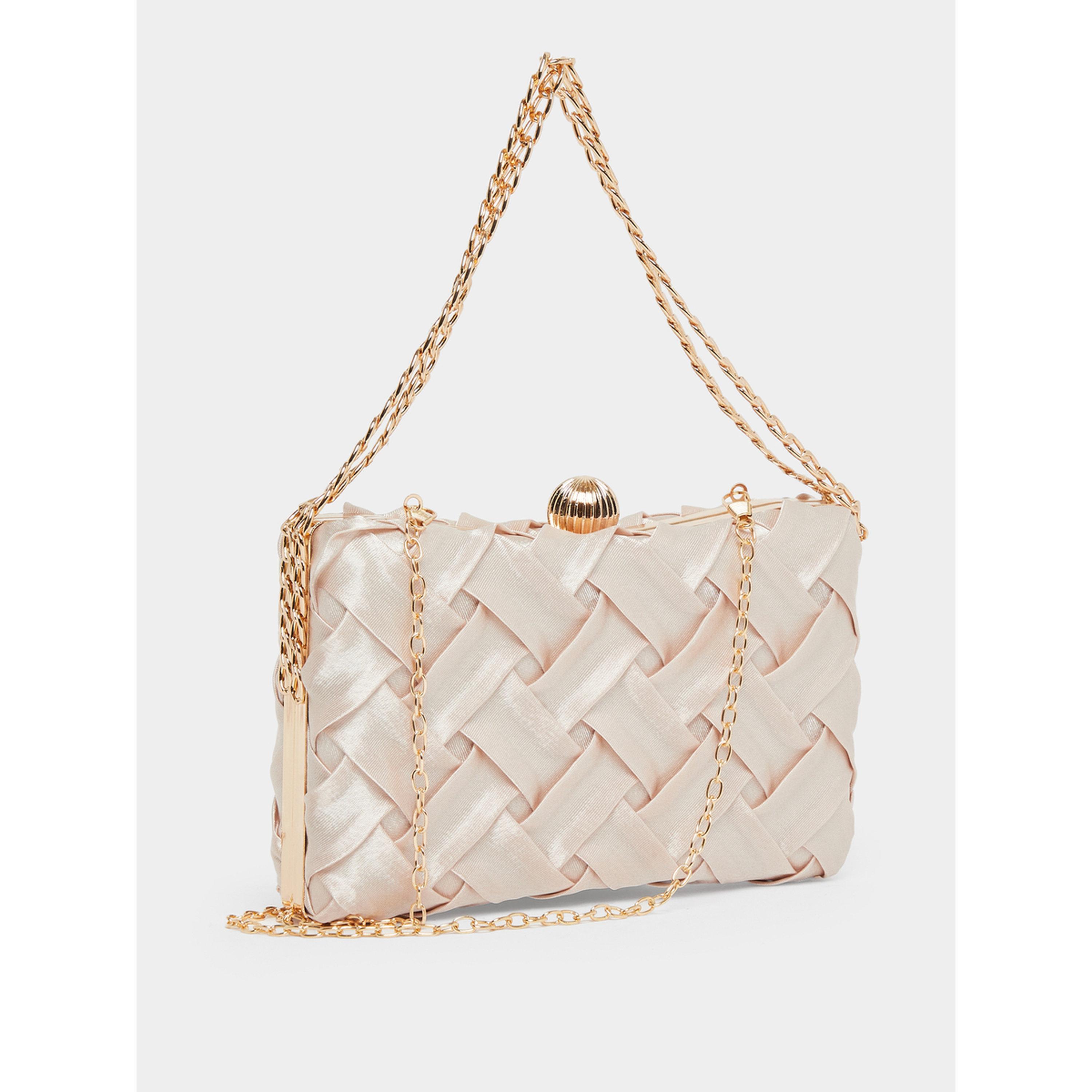 Styli Women Satin Cross Detail Chain Clutch-women-bagsandwallets-handbags-image-1