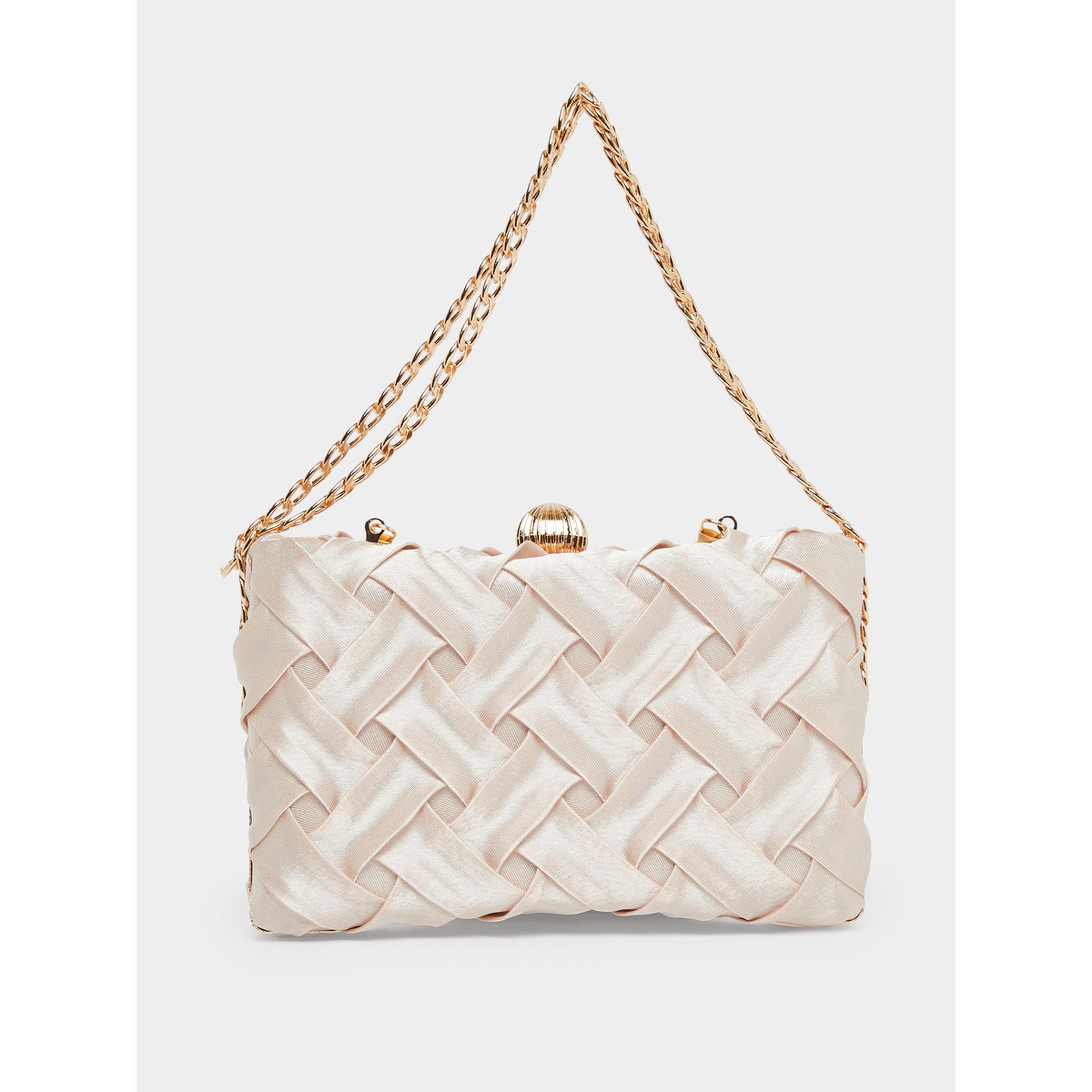 Styli Women Satin Cross Detail Chain Clutch-women-bagsandwallets-handbags-image-2