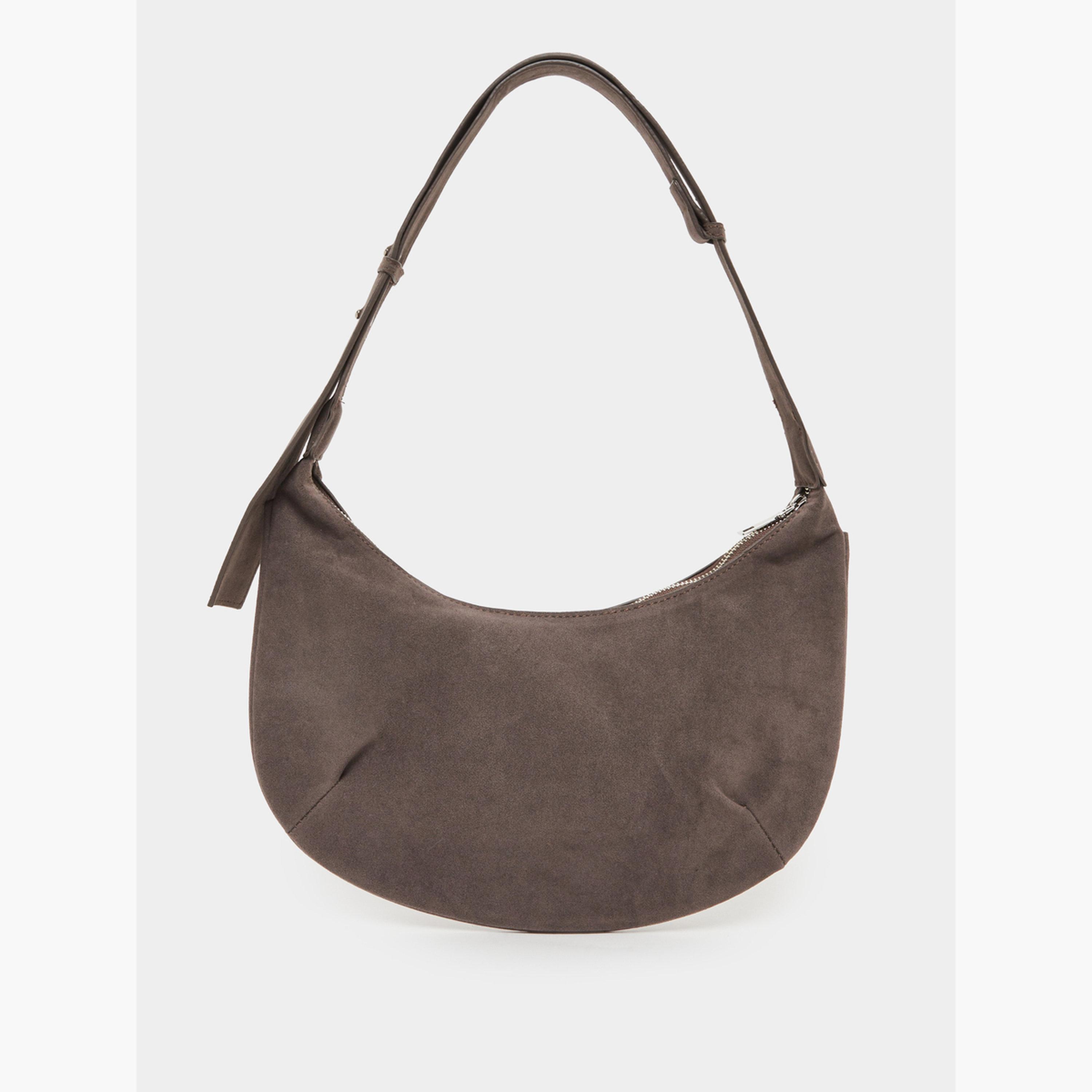 Styli Grey Suede Stud Shoulder Bag-women-bagsandwallets-handbags-image-2