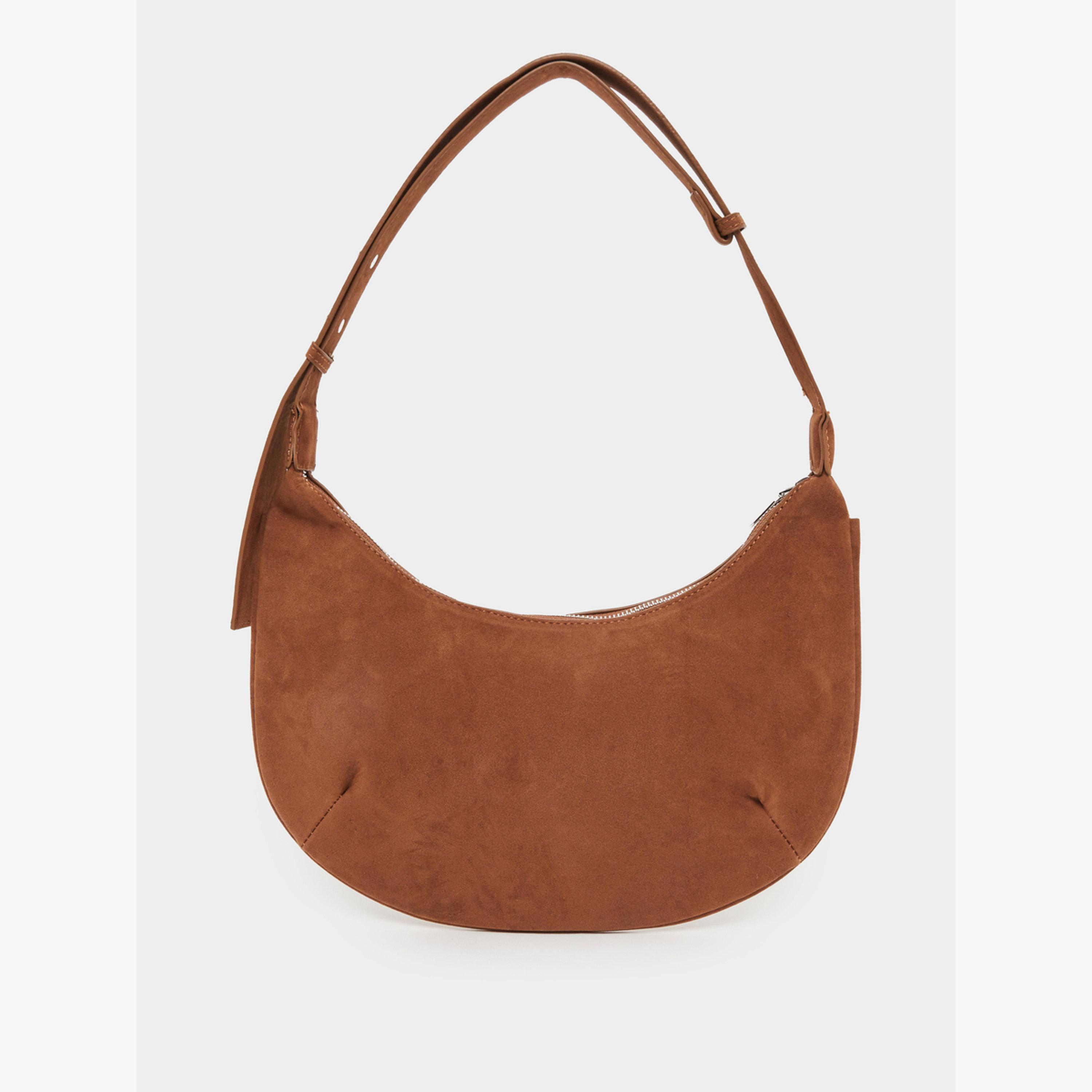 Styli Khaki Suede Stud Shoulder Bag-women-bagsandwallets-handbags-image-2