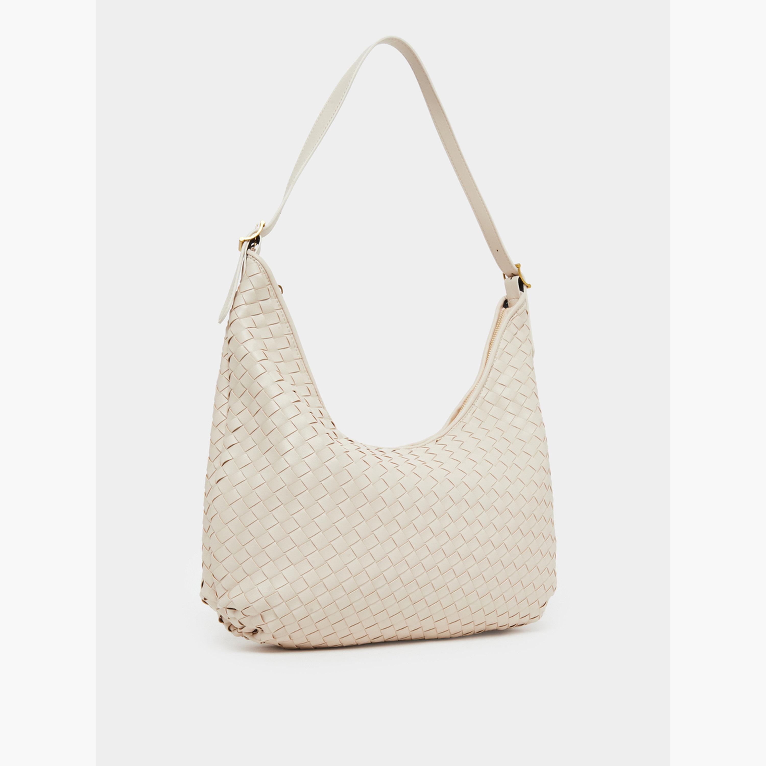 Styli Beige Woven Shoulder Bag-women-bagsandwallets-handbags-image-1