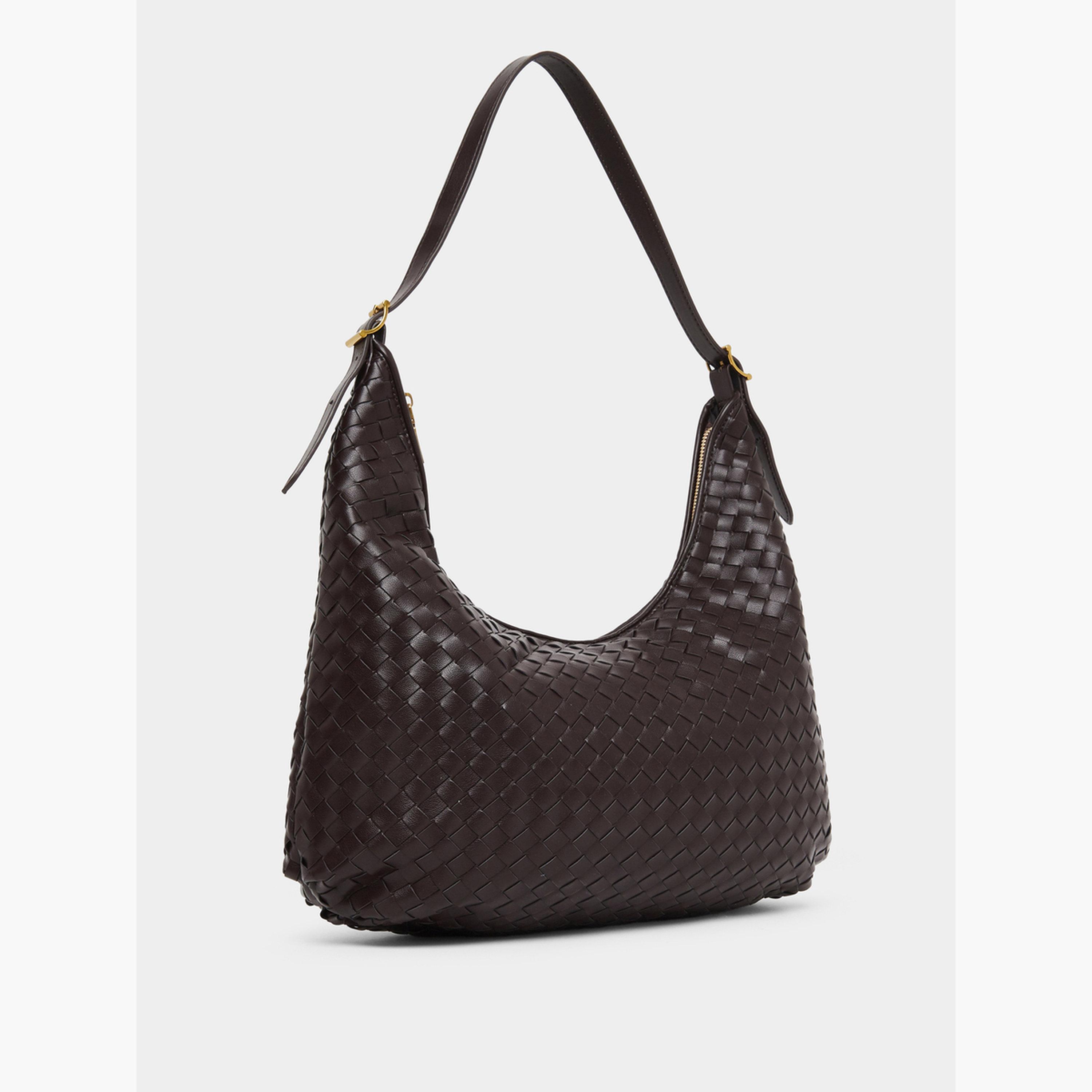 Styli Women Brown Weave Shoulder Bag-women-bagsandwallets-handbags-image-2